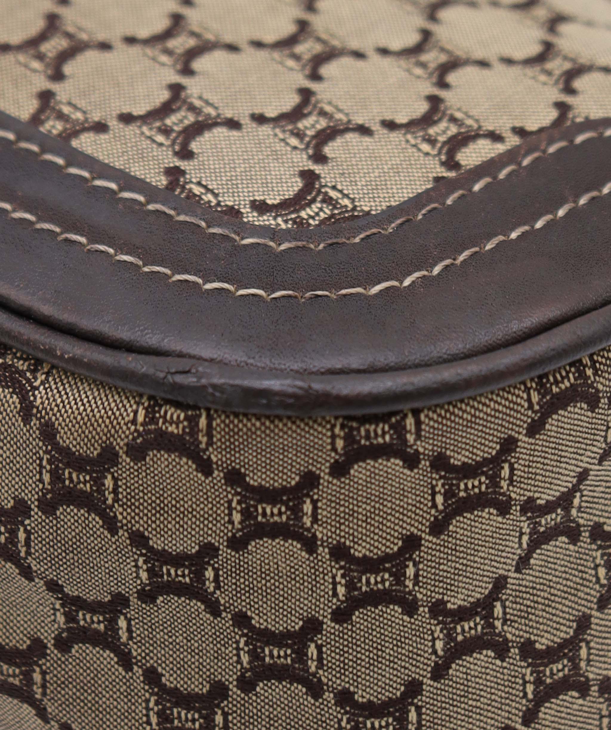 Celine Celine Macadam Logo Pochette Brown Canvas Leather  DXBS3824