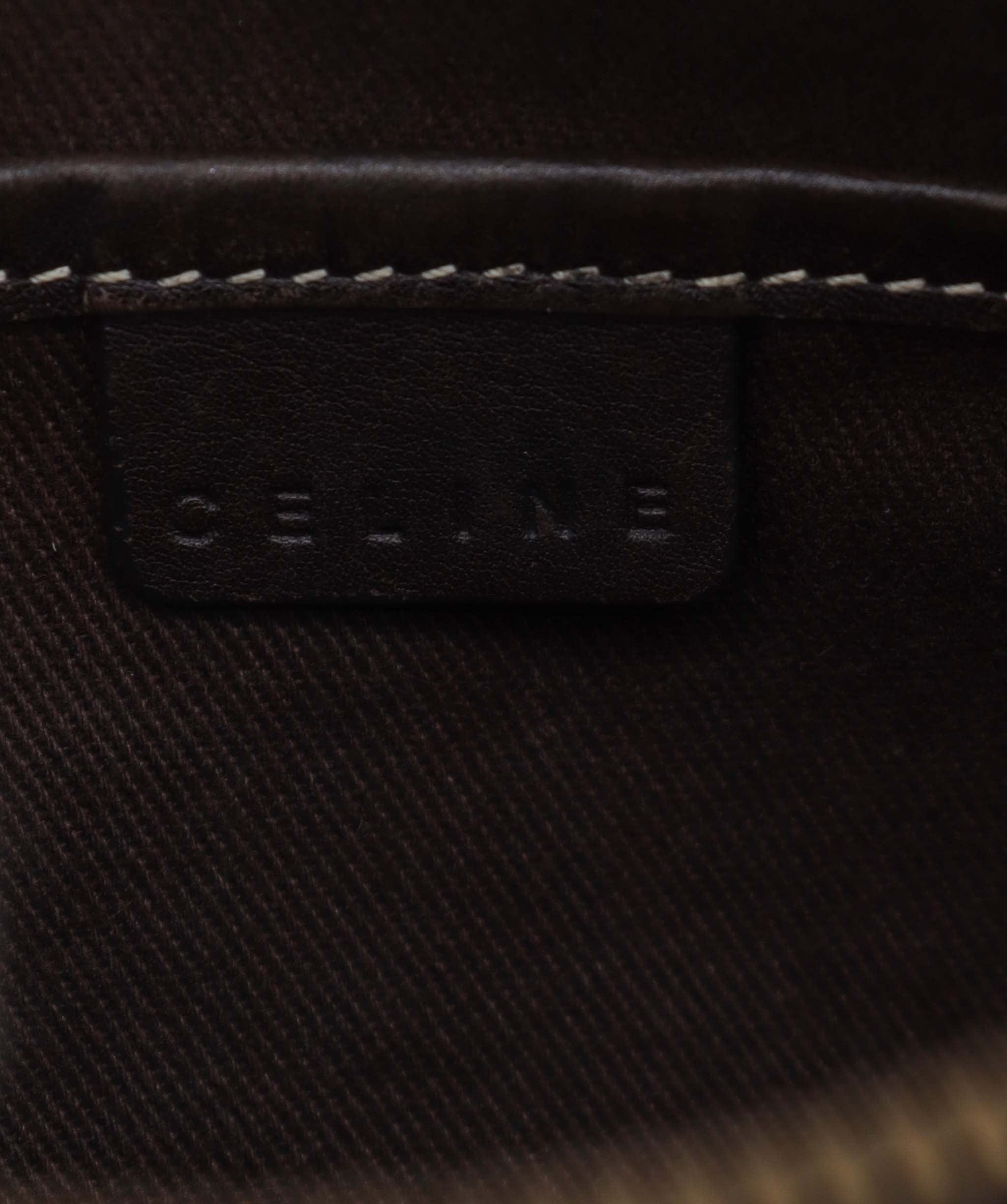 Celine Celine Macadam Logo Pochette Brown Canvas Leather  DXBS3824