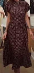 CELINE CÉLINE Polka dots bordeaux dress AGC3805