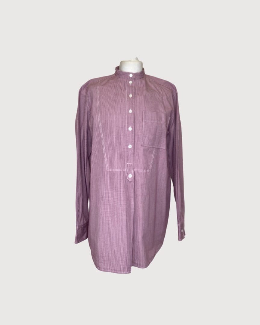 Celine Red / White Celine L/S Check Shirt, 12