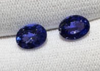 3.95ct Tanzanite Royal Blue Oval Pair DXBCS3672