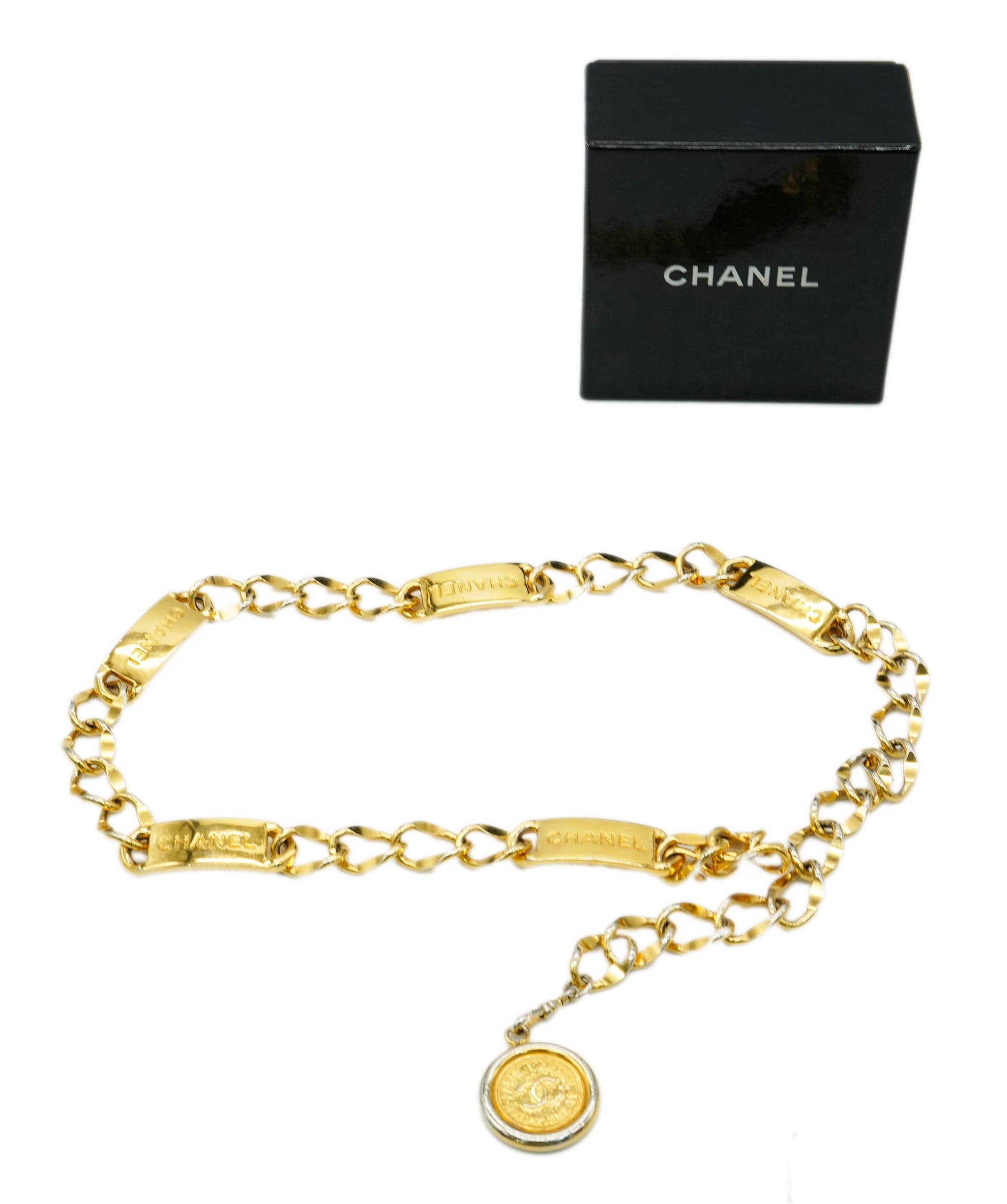 Chanel CHANEL Belt metal 35.4"""""""" Gold CC Auth ar9720B DBXS1650