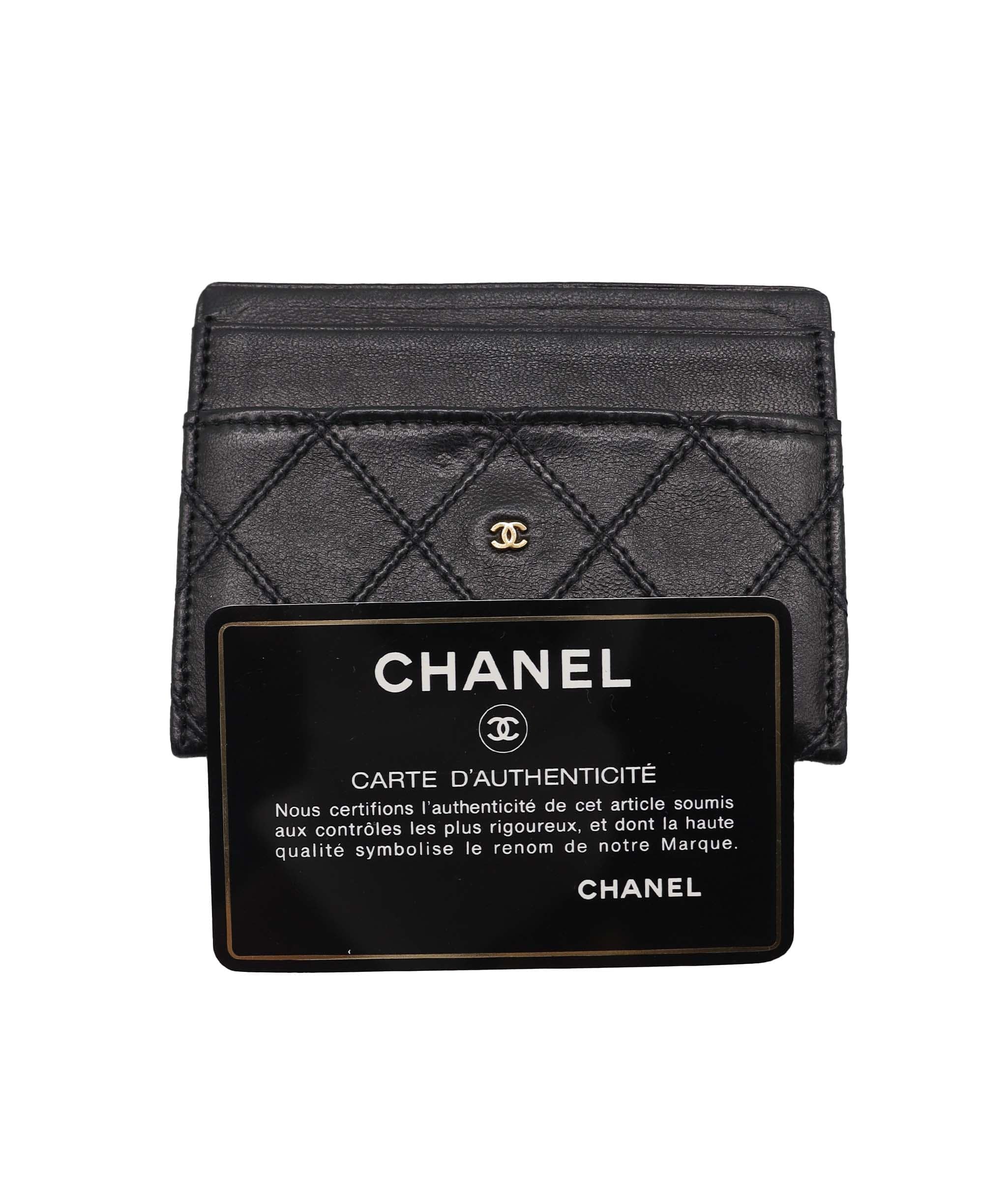 Chanel Chanel Bicolore Lamb Black Coin Case Wallet DXBS3676
