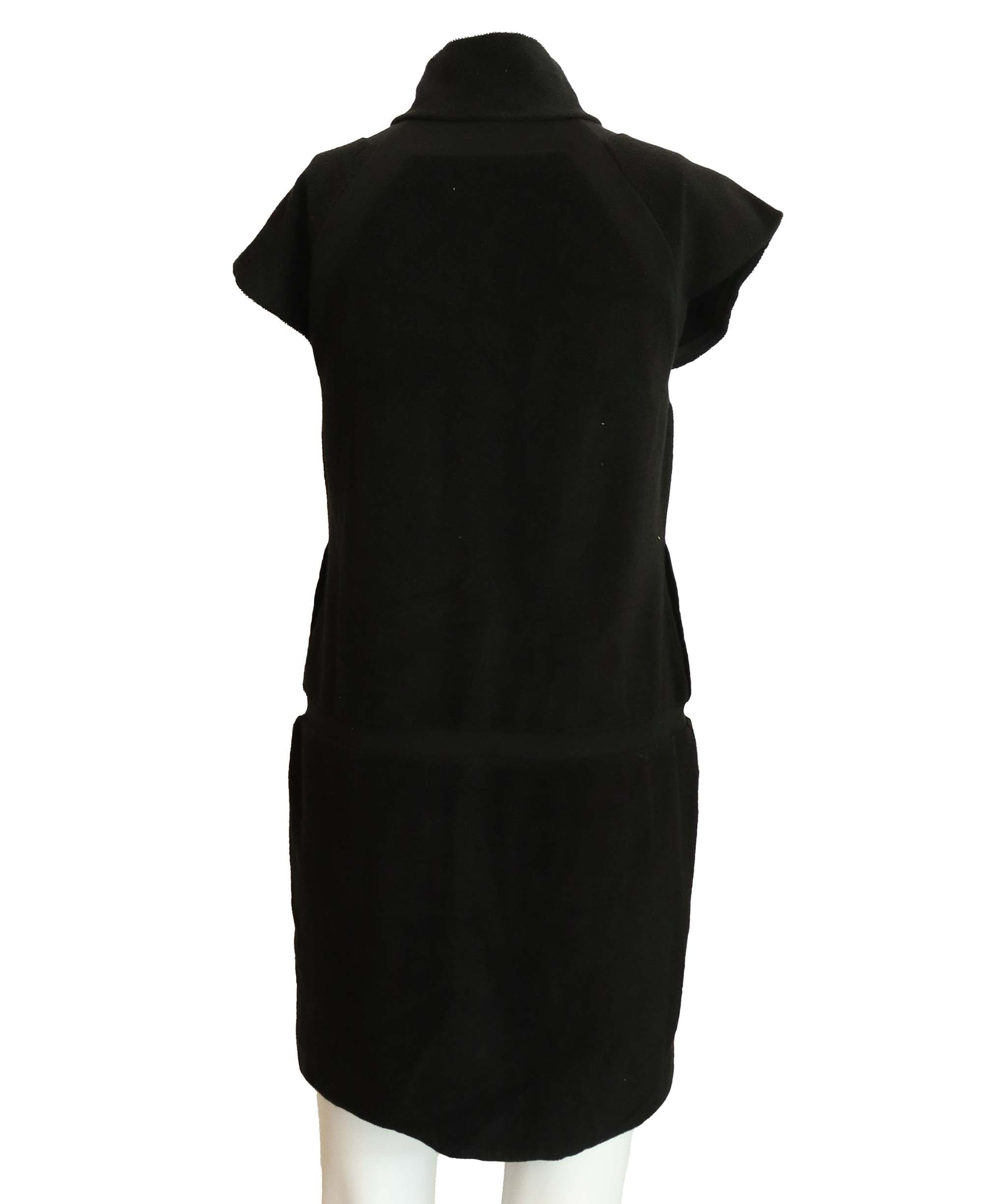 Chanel Chanel black sportswear dress with frontal zip AGC2920