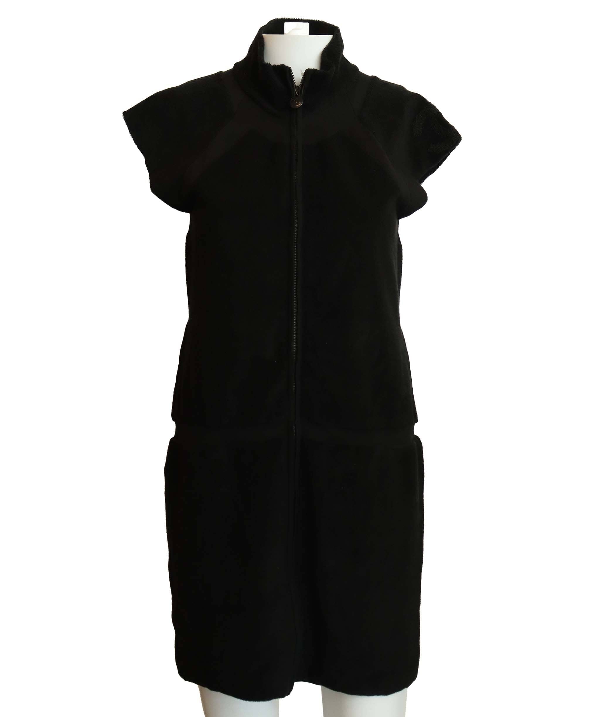 Chanel Chanel black sportswear dress with frontal zip AGC2920