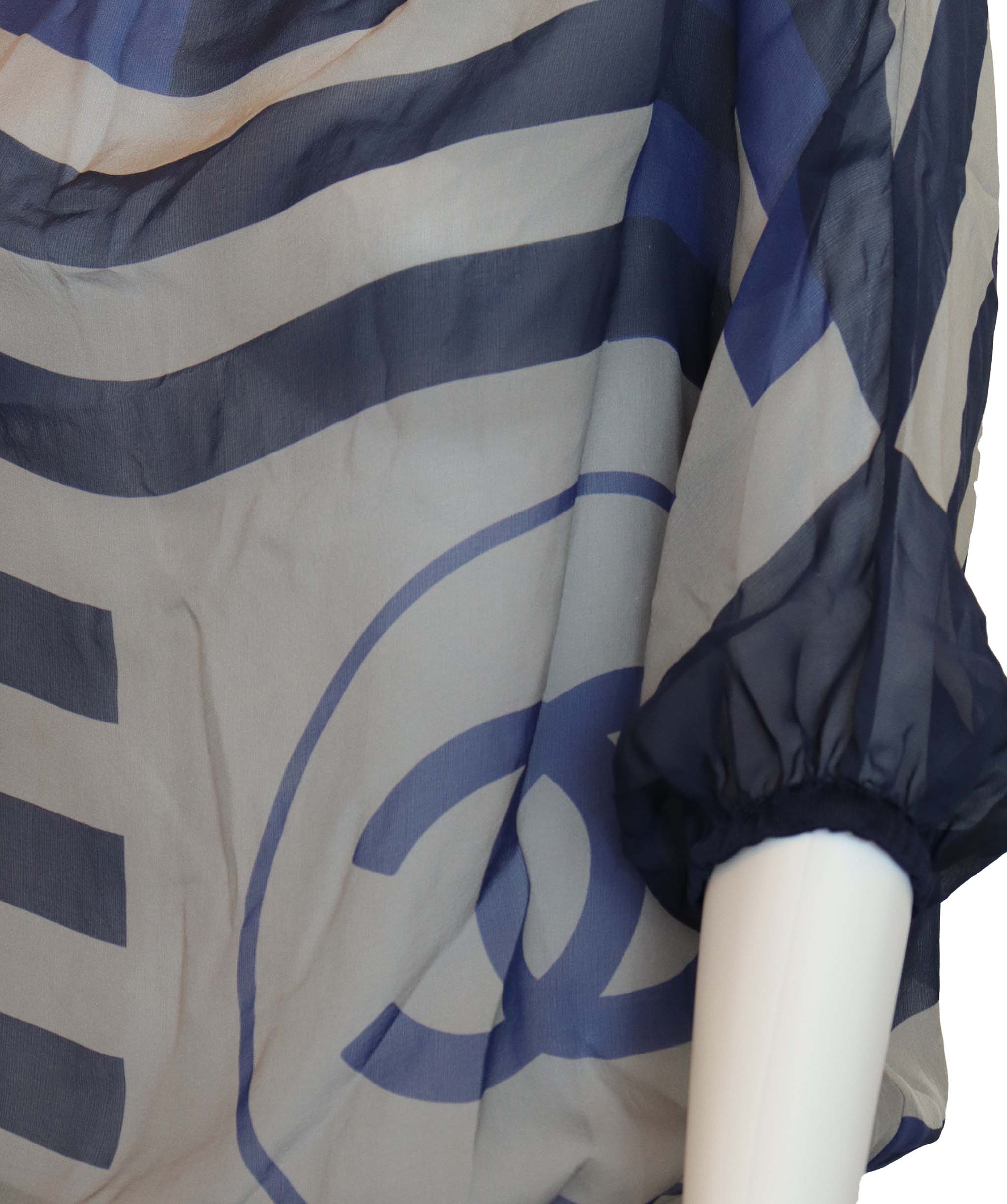 Chanel Chanel Blue and Grey striped  Top  AGC2931