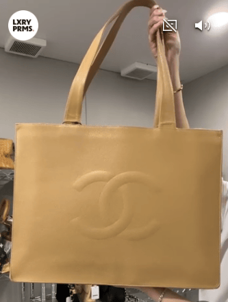 CHANEL CHANEL Caviar Beige Coco Mark Tote B06246KTYE