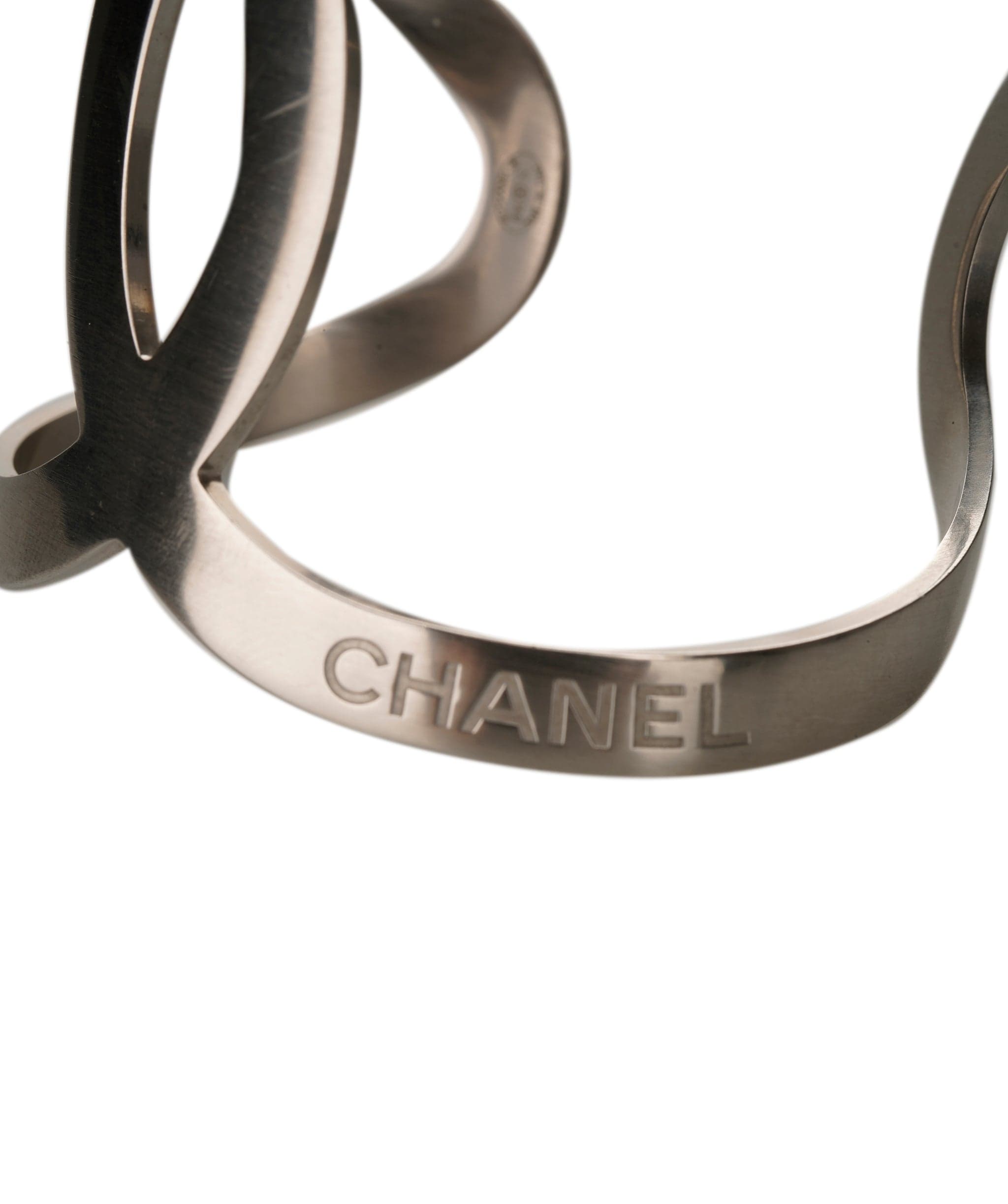 Chanel Chanel CC Cuff Matte Silver SKC1743