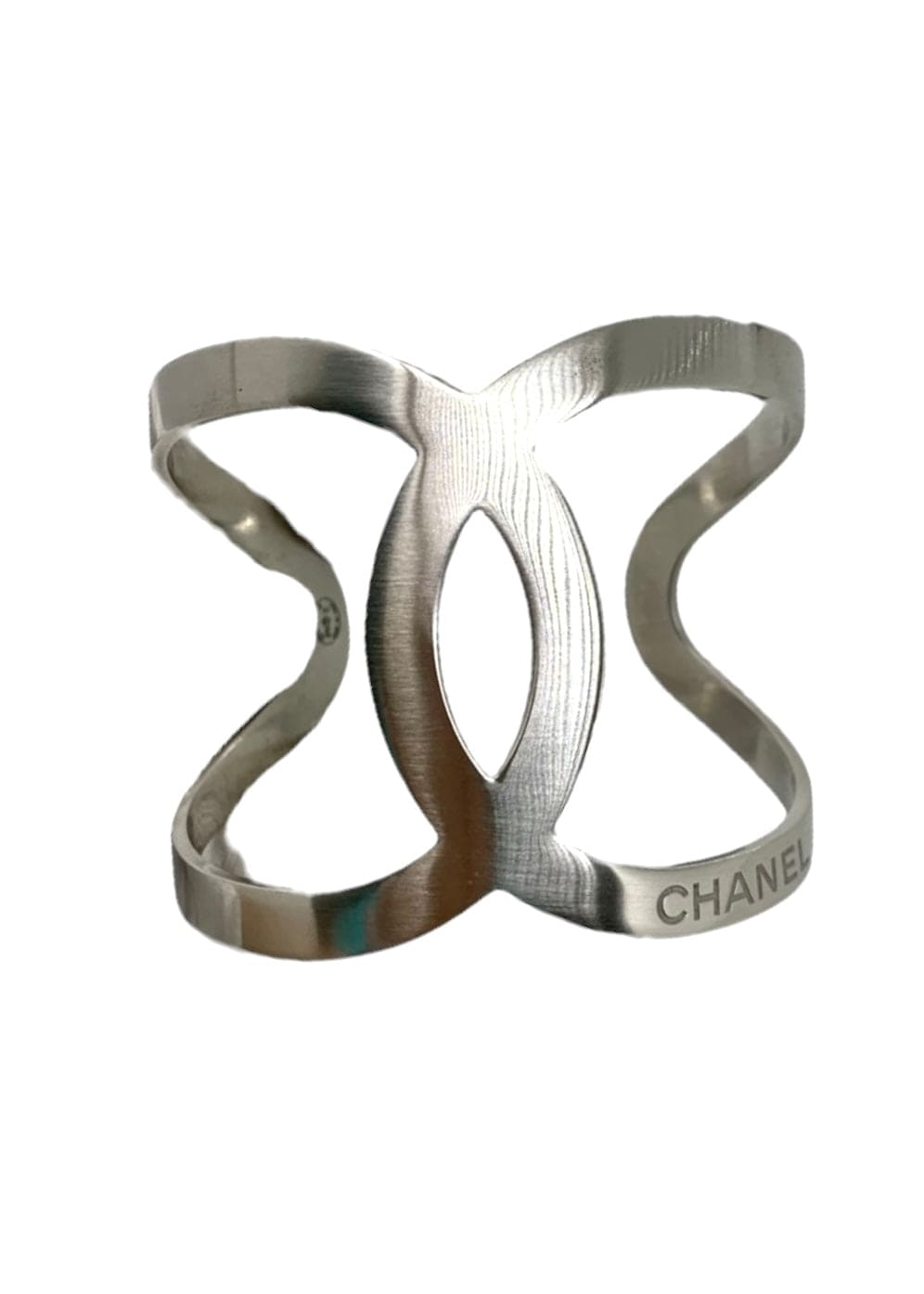 Chanel Chanel CC Cuff Matte Silver SKC1743