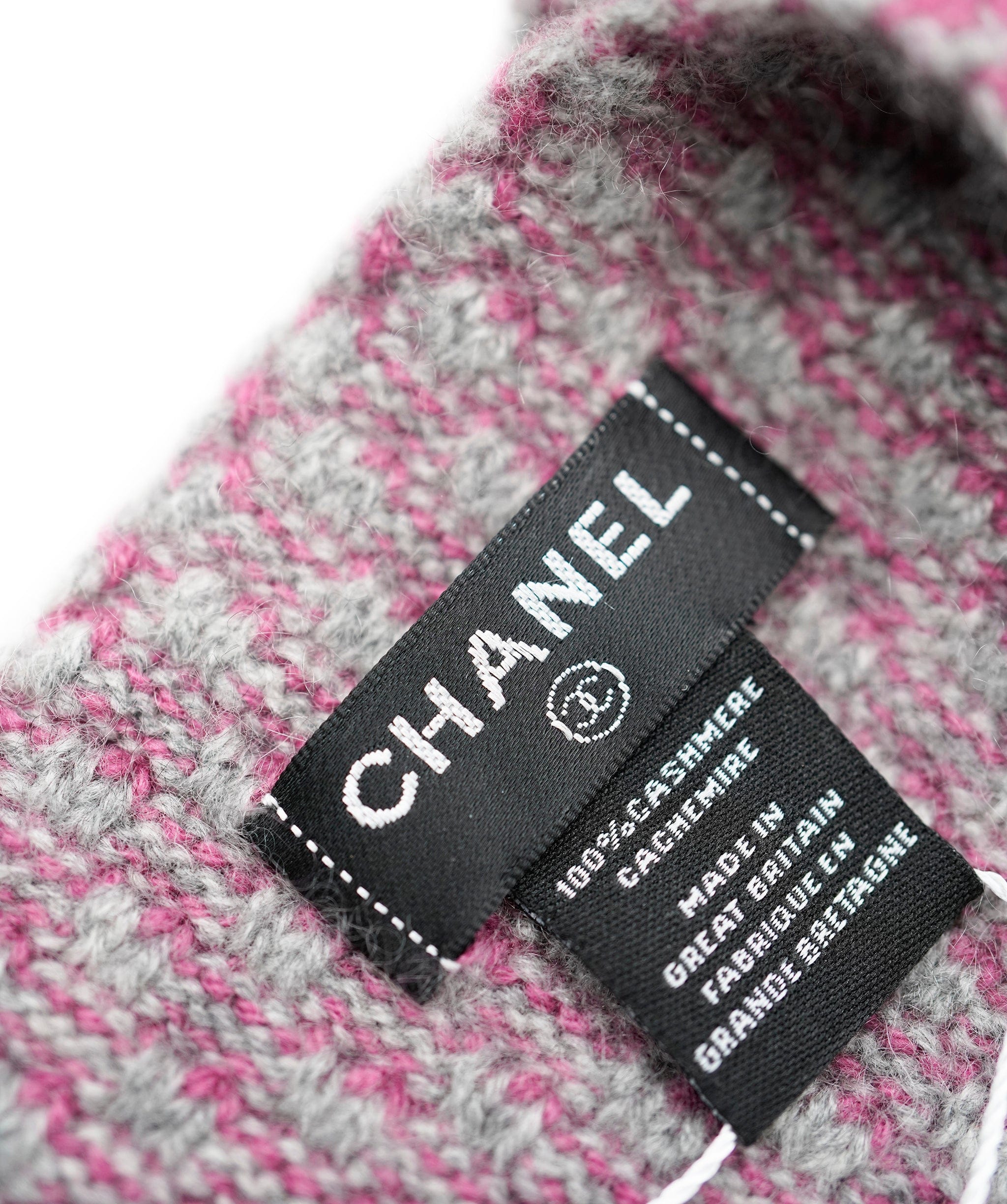 Chanel Chanel CC Knit Scarf Purple ASL10176