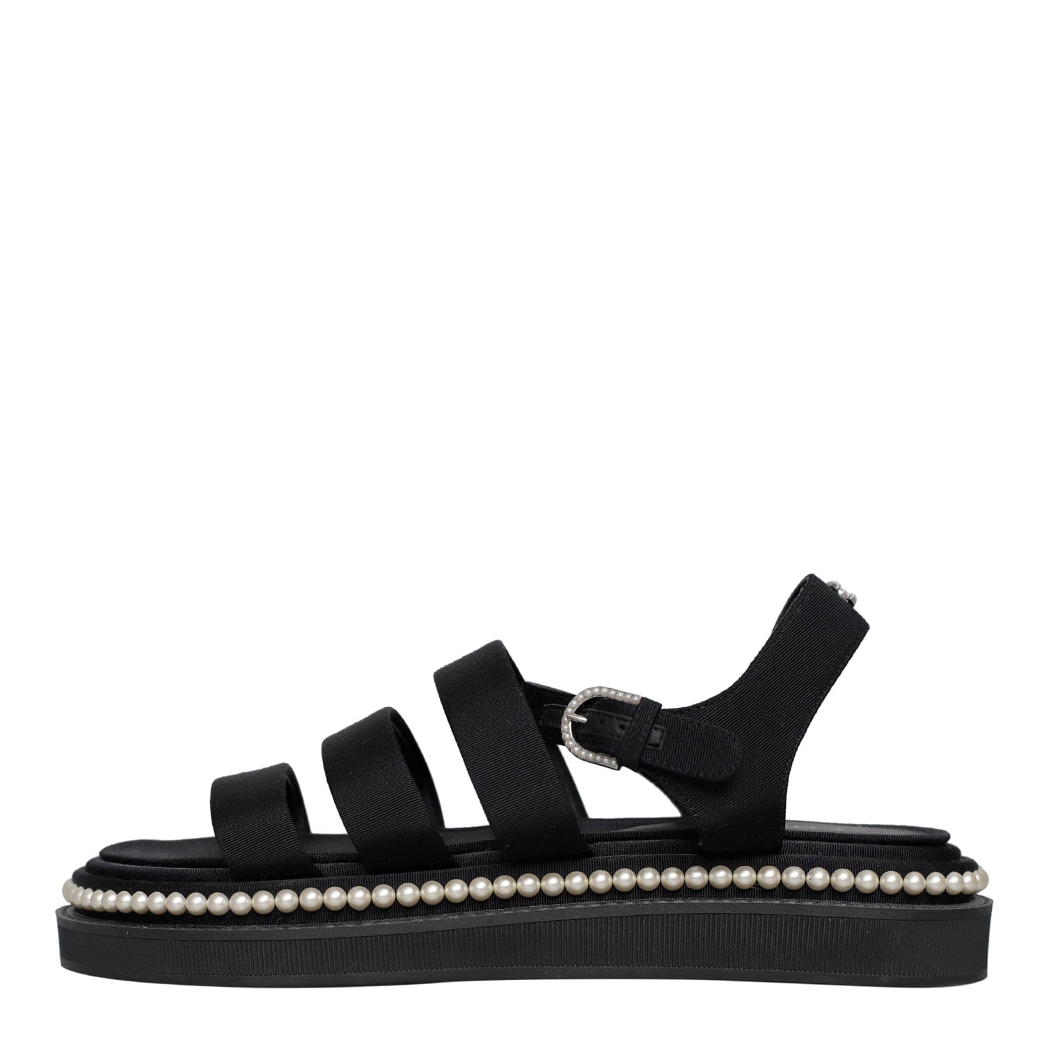 Chanel Chanel CC Pearl Slingback Flat Sandals