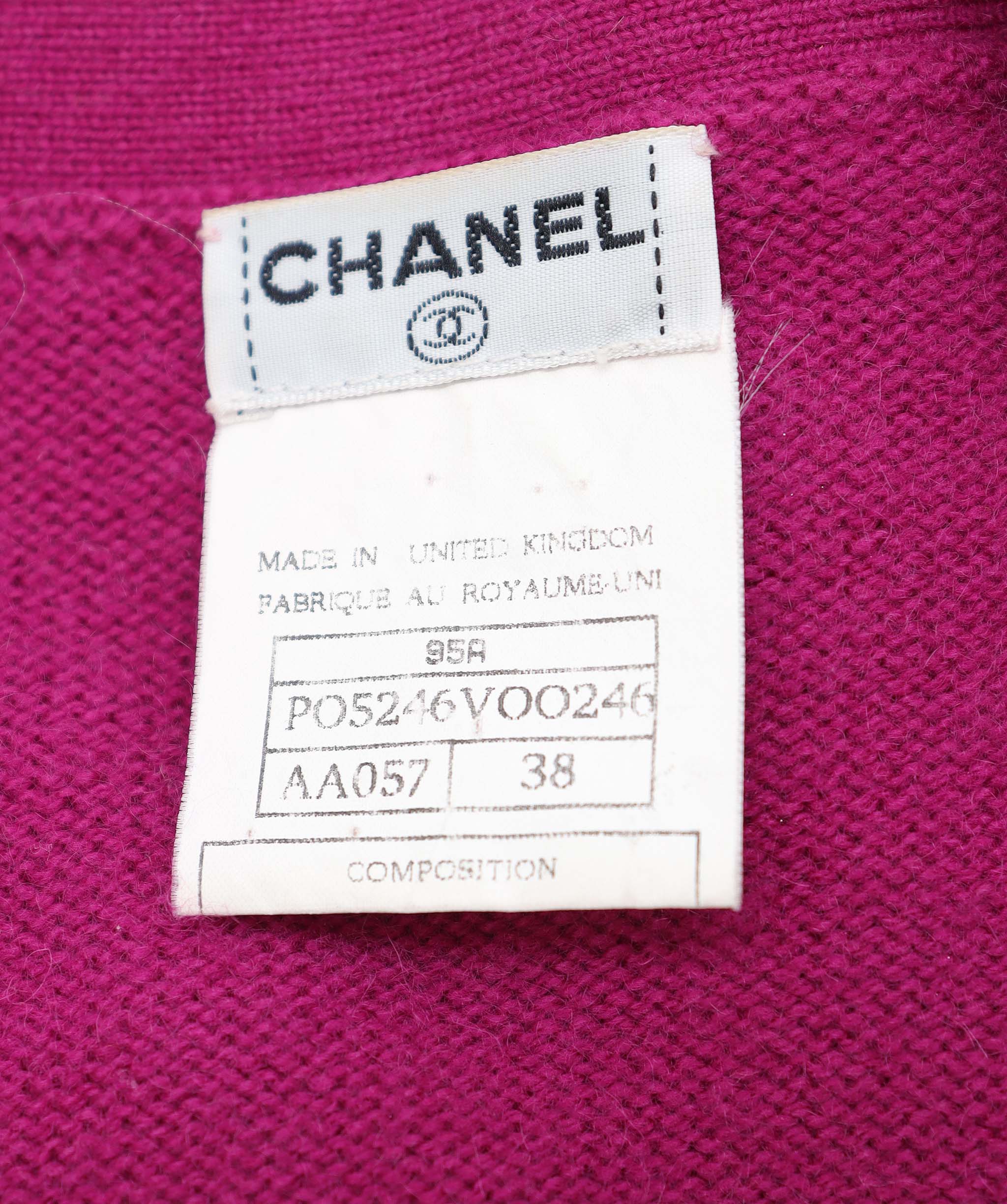 Chanel Chanel Coco Button Cashmere Purple Cardigan Size 38 DXBS3694
