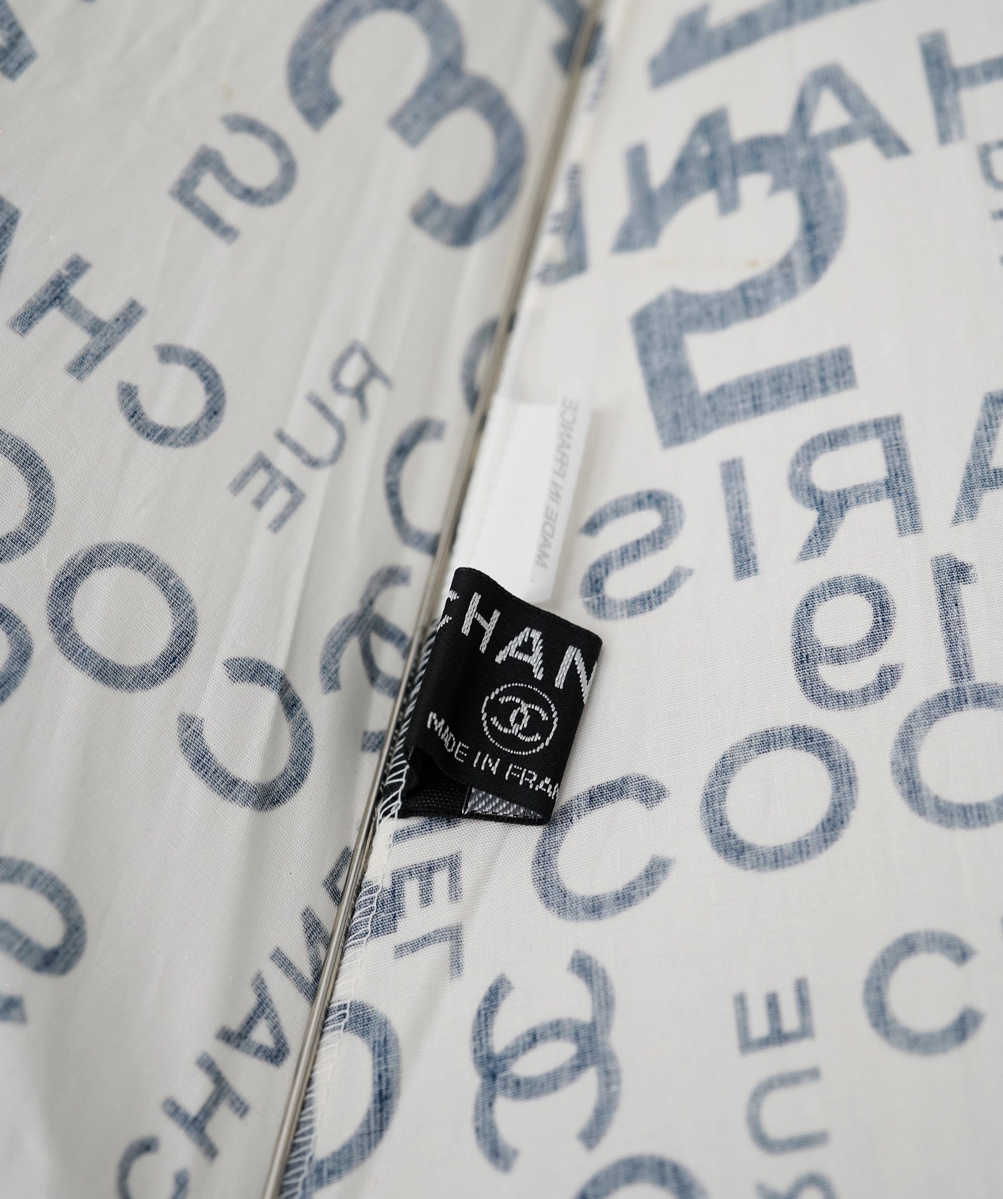 Chanel Chanel Cream & Navy Logo Umbrella - DBXS1646