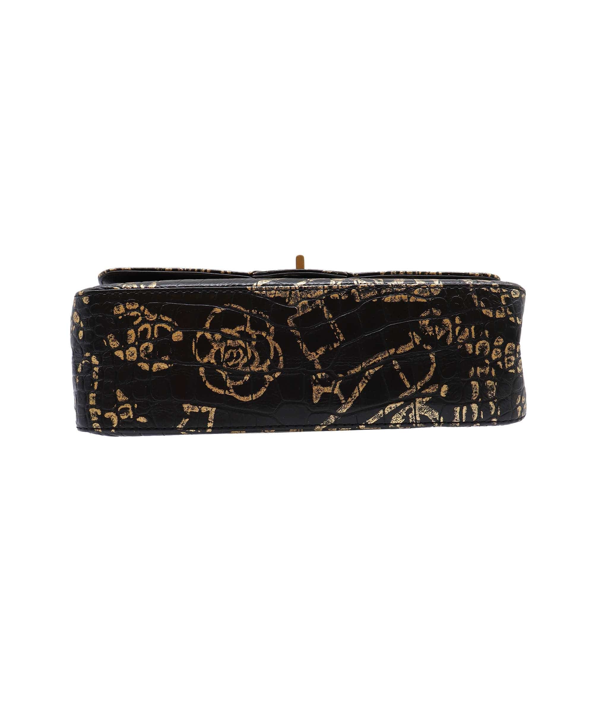 Chanel Chanel Embossed Graffiti 2.55 Crocodile Reissue  - DXBS2693