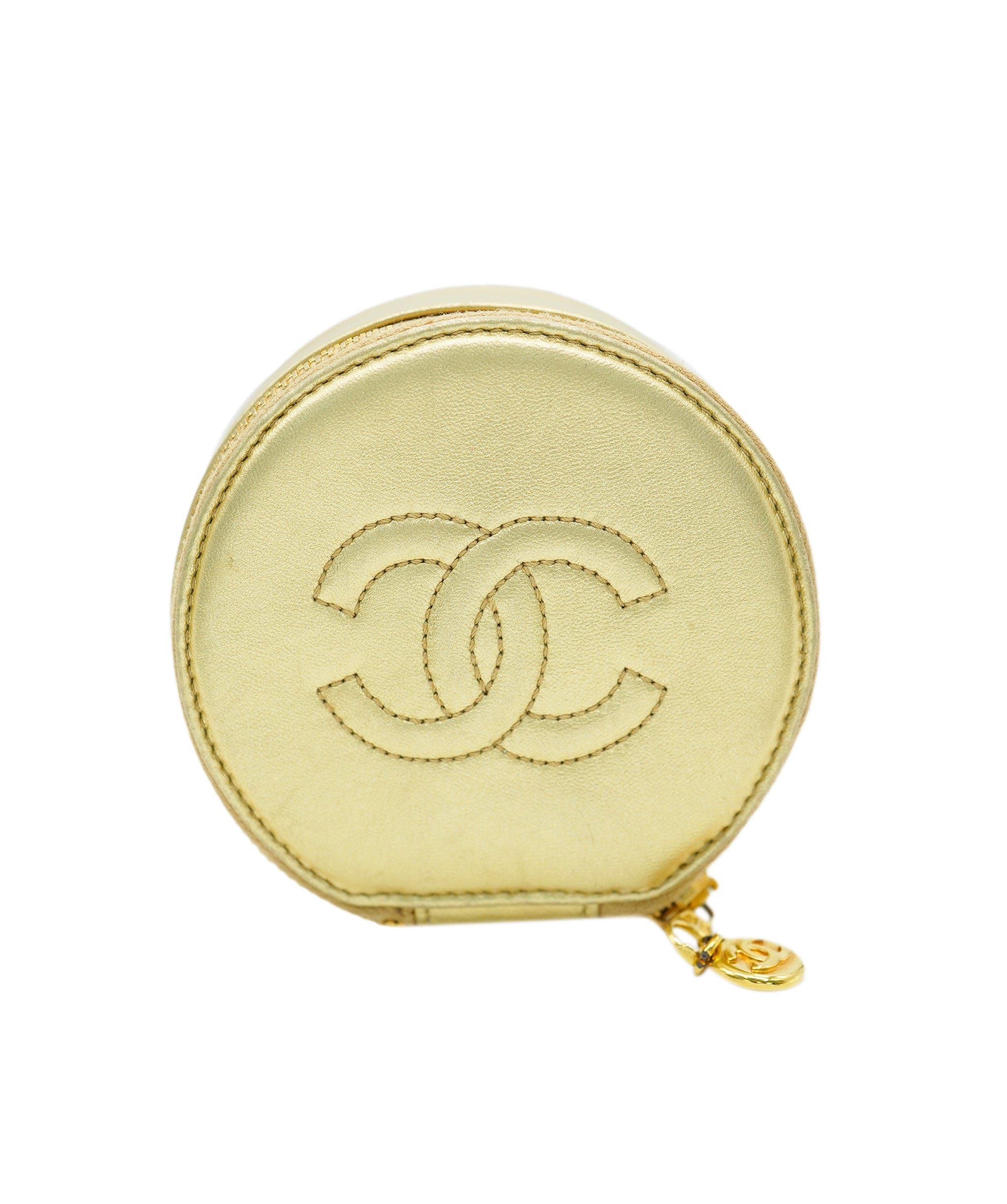 Chanel Chanel Gold CC Zip Jewellery Case  ALC1663