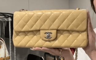 CHANEL CHANEL Lambskin Beige SV Matelasse Chain Shoulder Bag B0609VWGTD