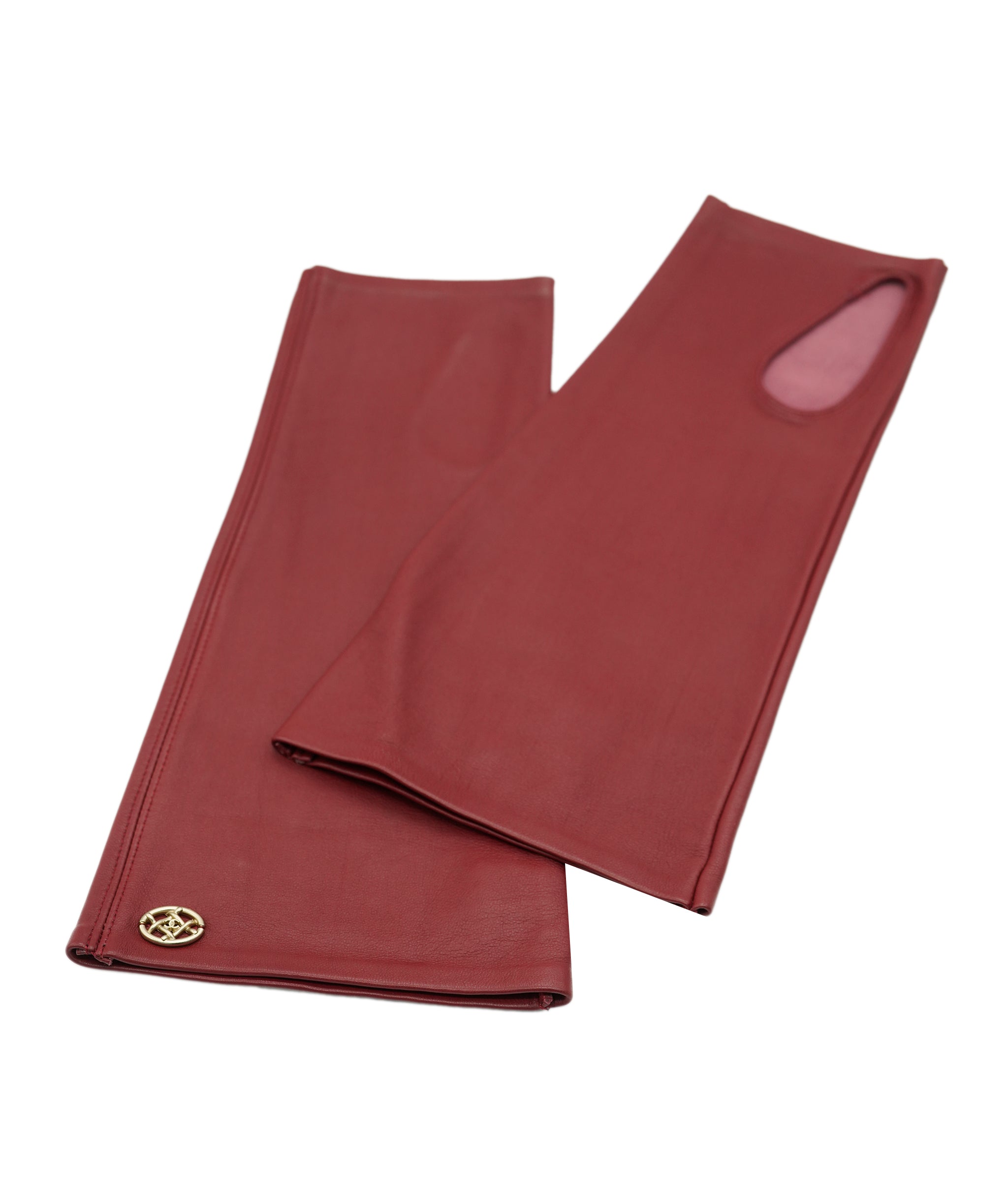 Chanel Chanel leather red mittens DXBS3779