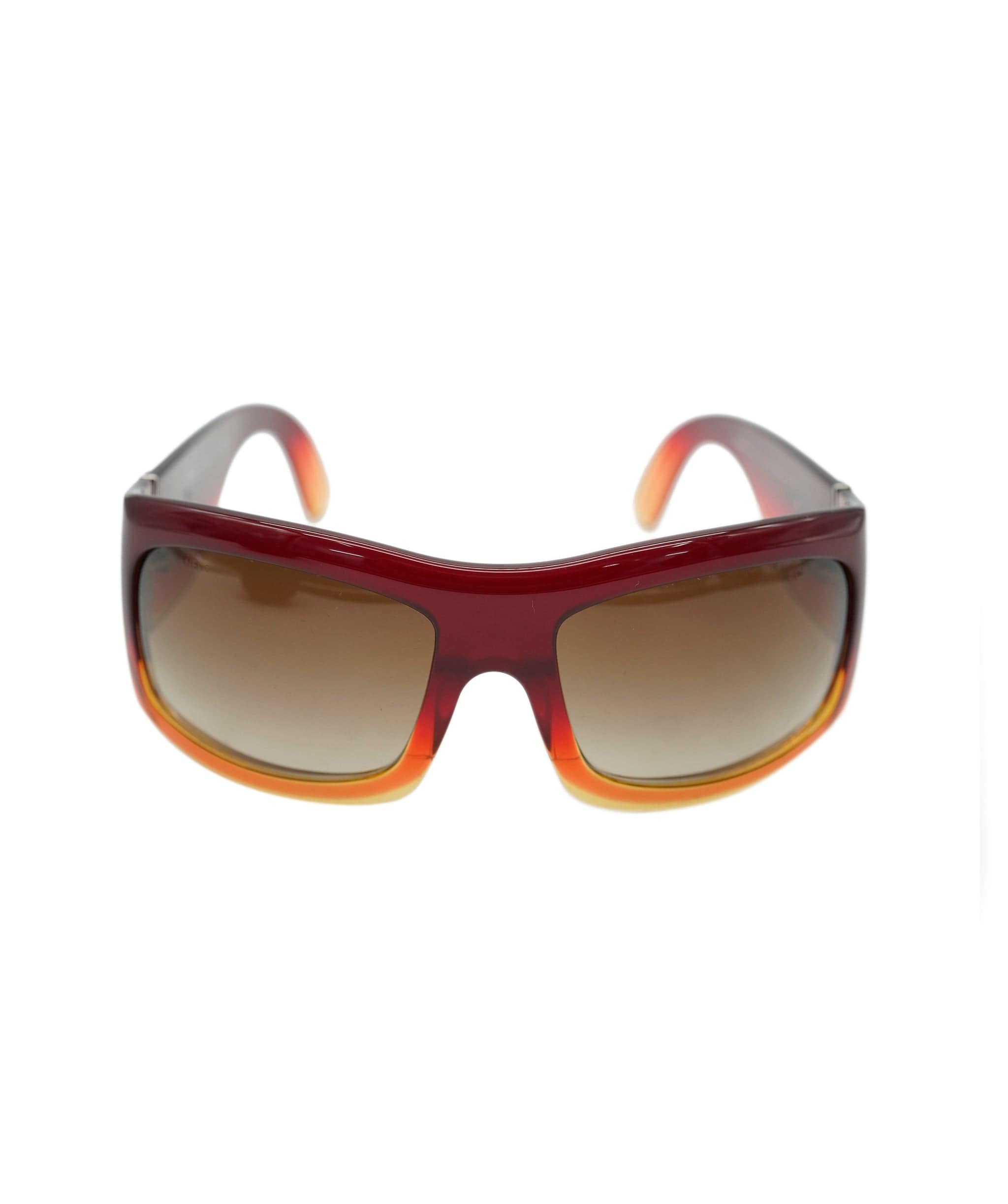 Chanel Chanel Logo Chunky Oversized Sunglasses in Orange / Red Ombre  ALL0716