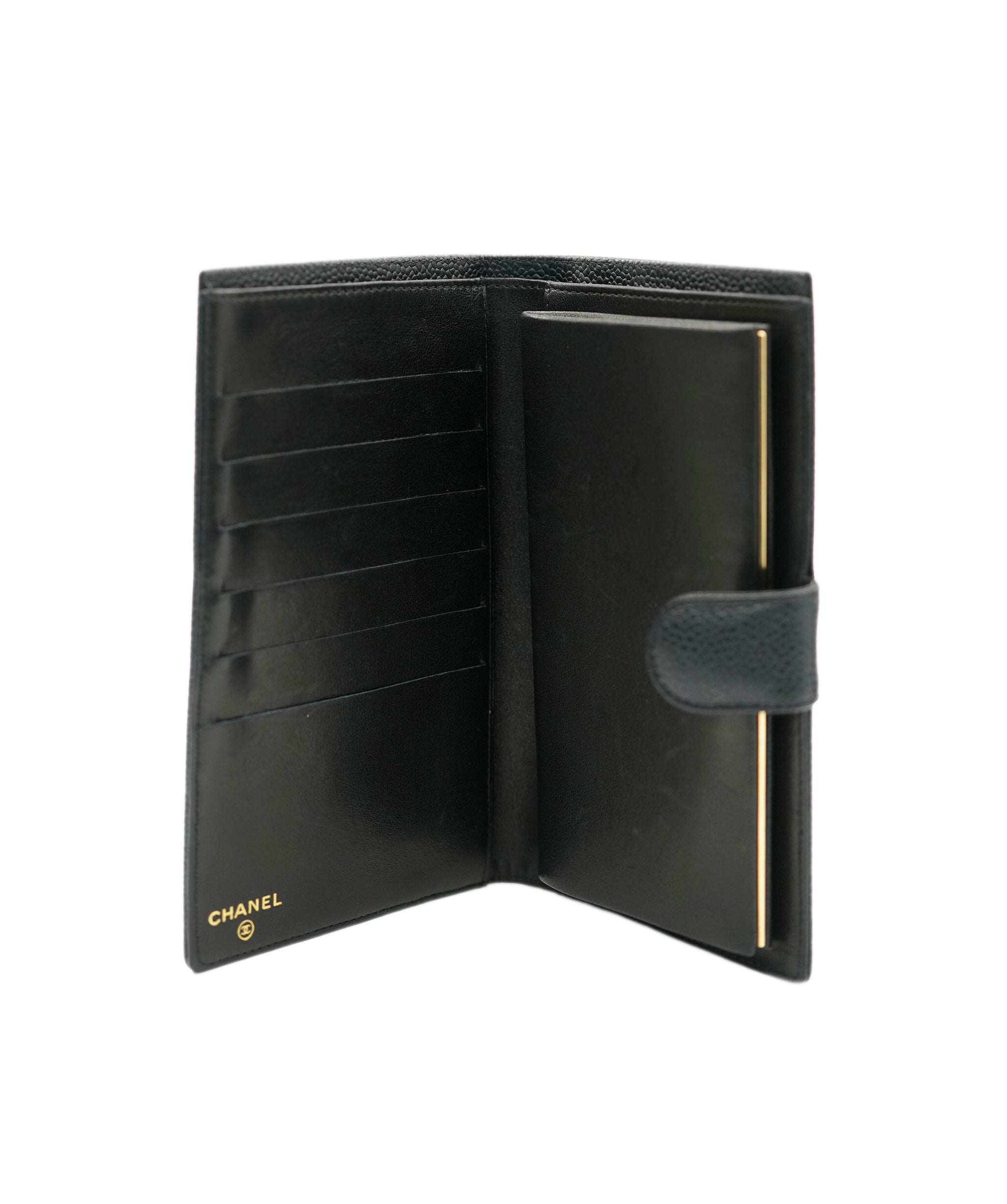Chanel CHANEL Long Wallet Black Caviar skin DBXS3576