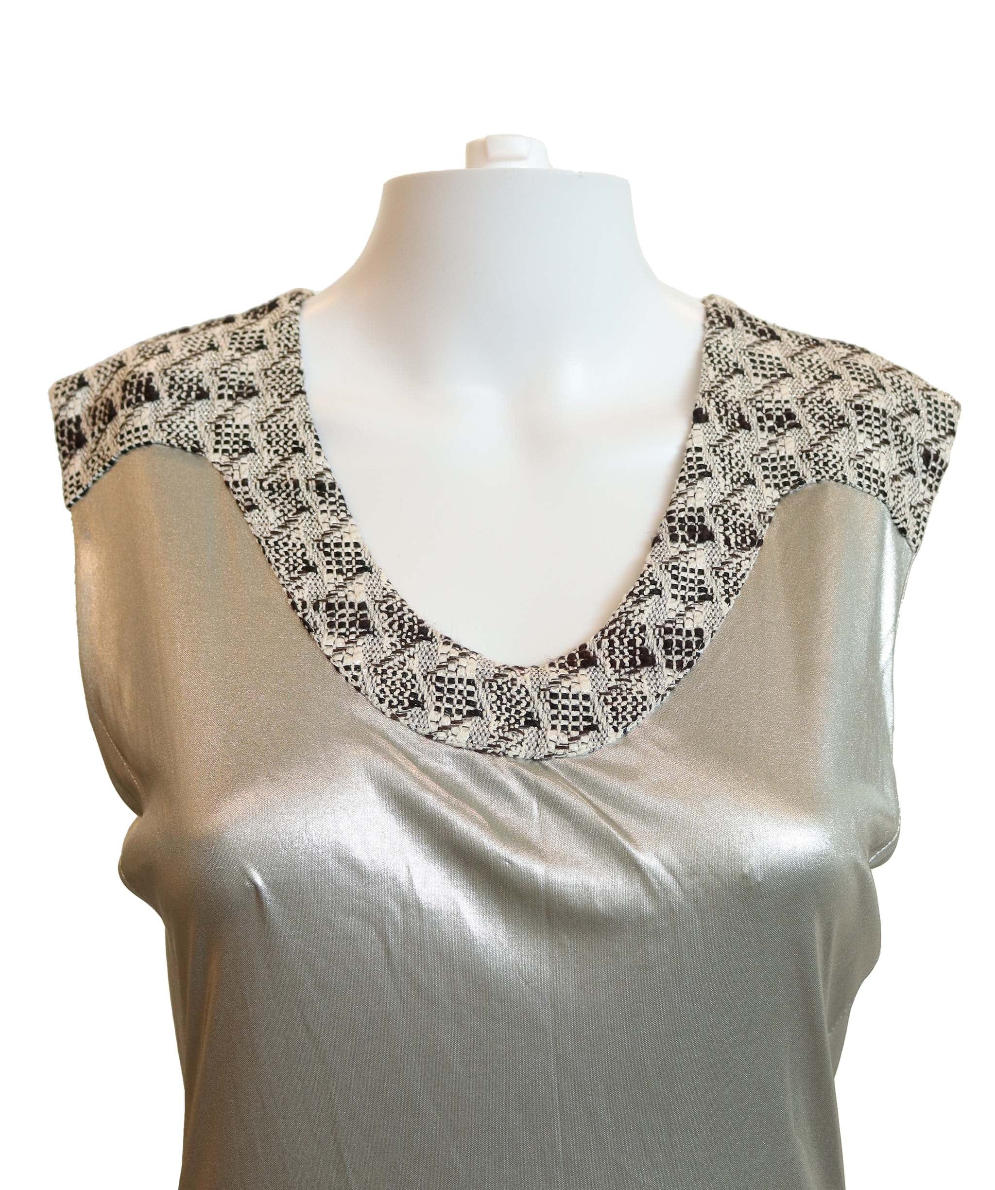 Chanel Chanel Metallic dress with Tweed  AGC2924