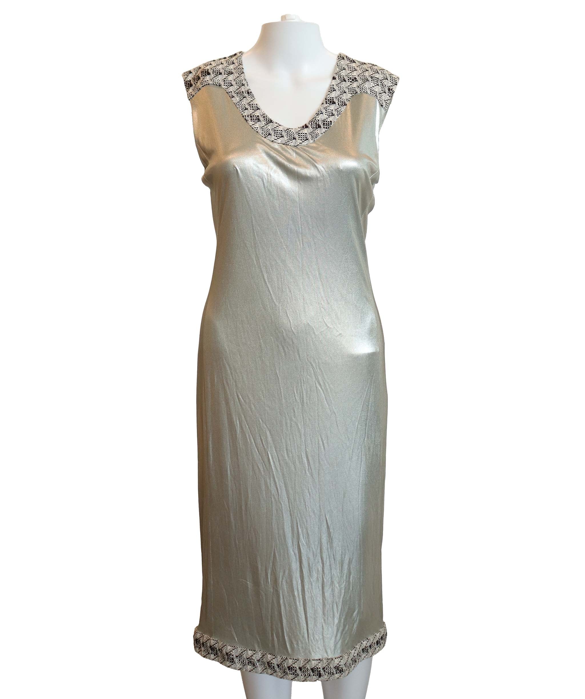Chanel Chanel Metallic dress with Tweed  AGC2924