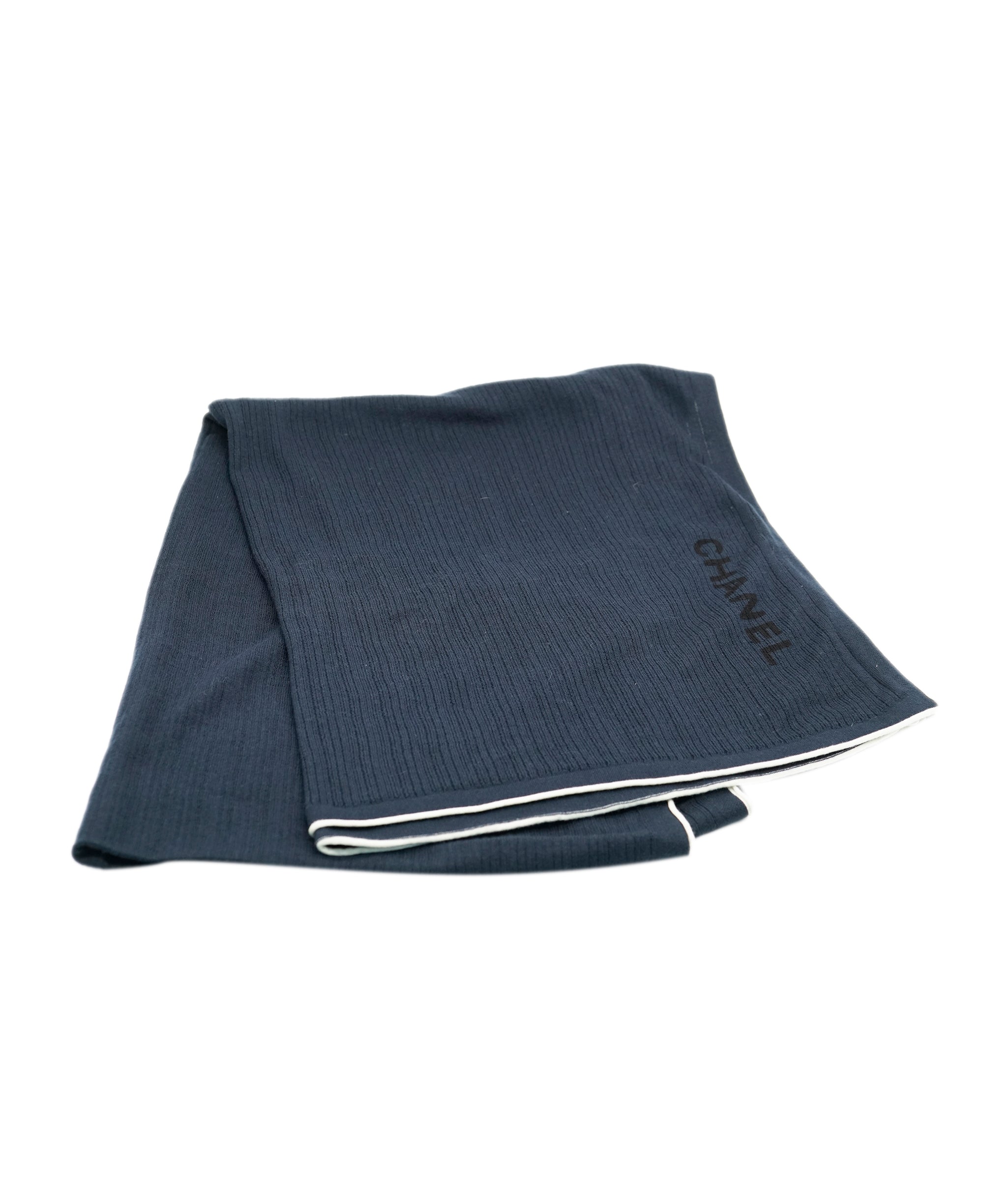 Chanel Chanel navy long scarf  DXBS3782