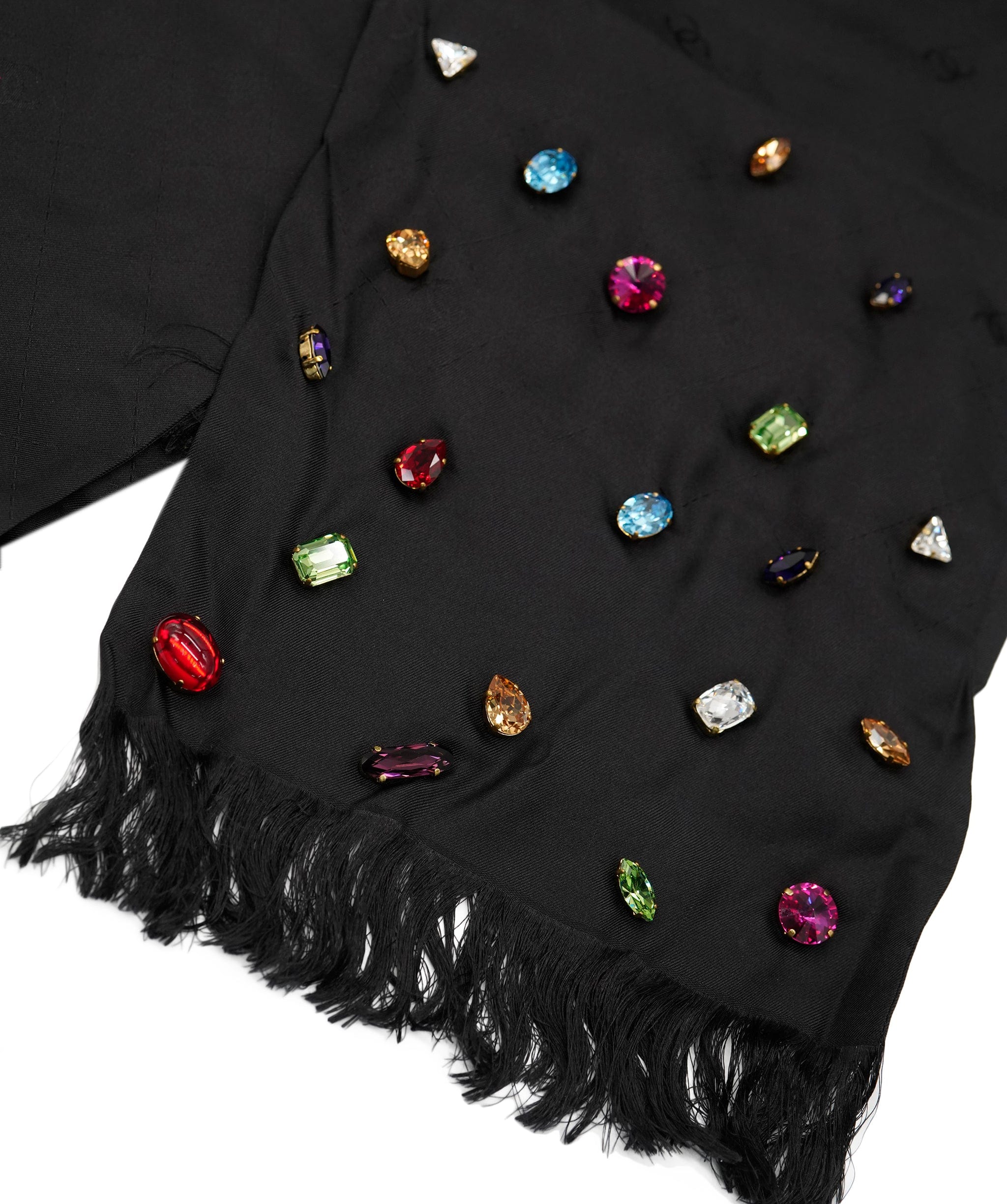 Chanel Chanel navy scarf silk with perles  DXBS3774