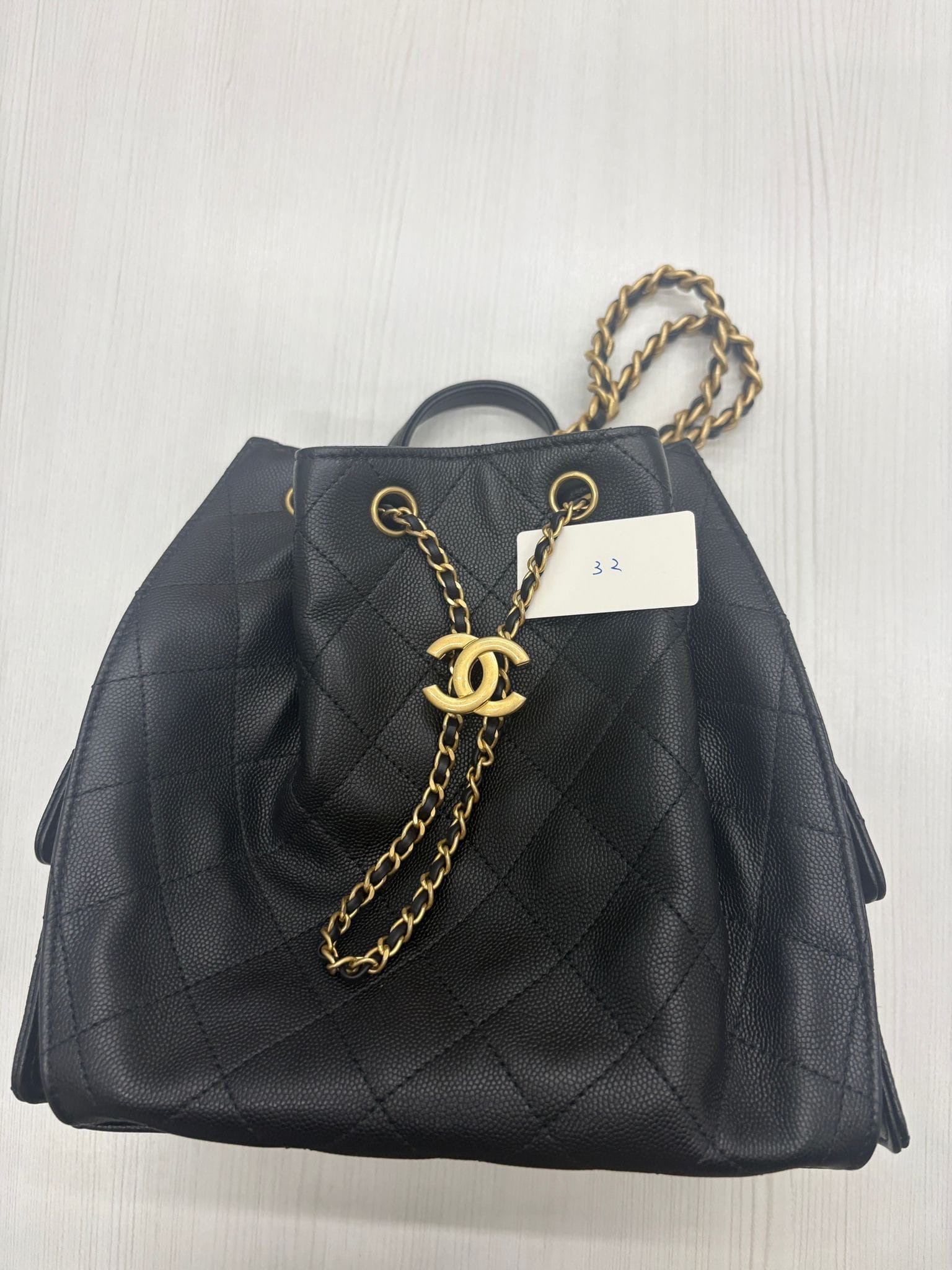 CHANEL CHANEL Noir Grai  Backpack NKE61E05 BK32