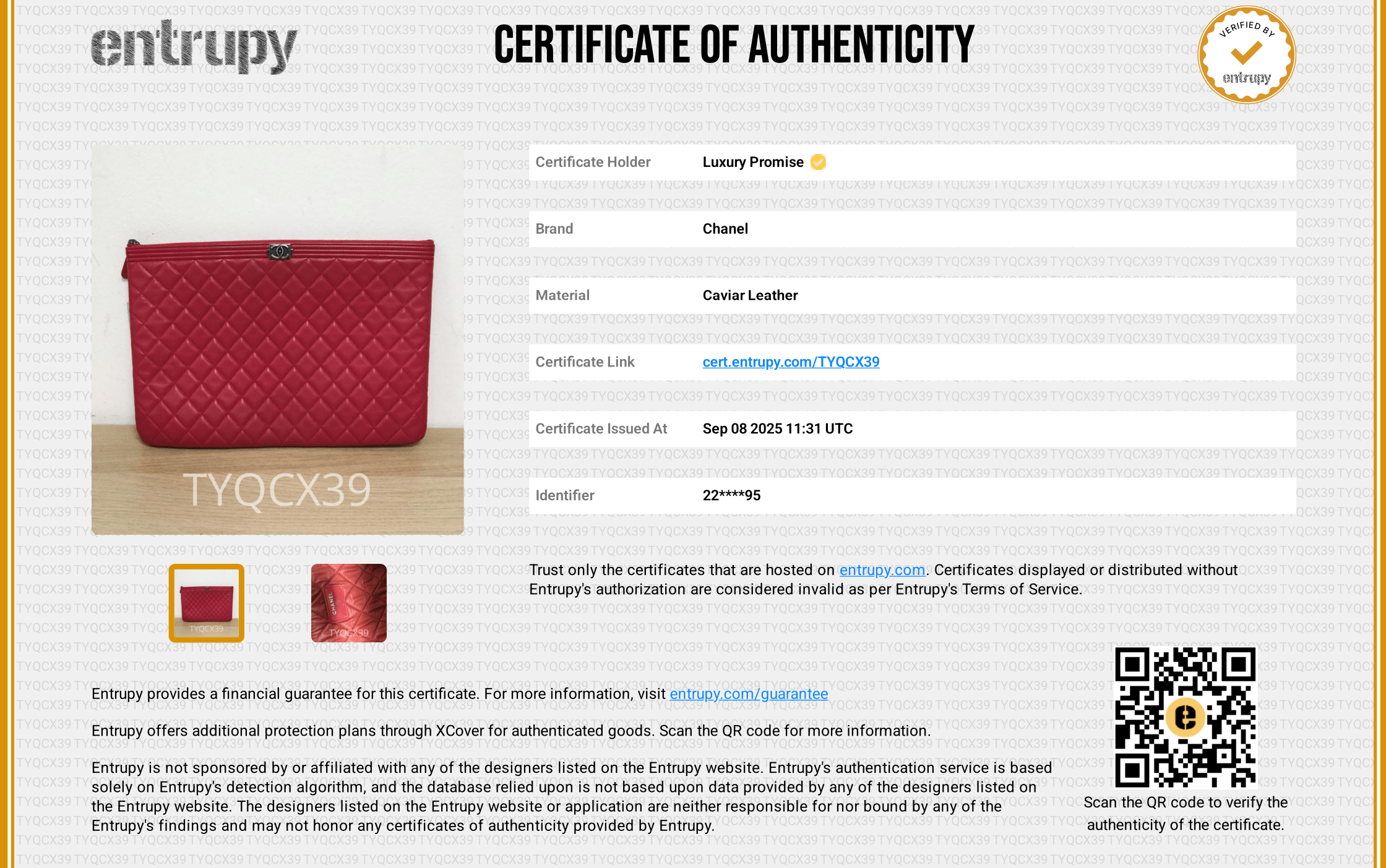 Chanel Chanel Ocase boy large pochette, red, very good conditions  AKL0101