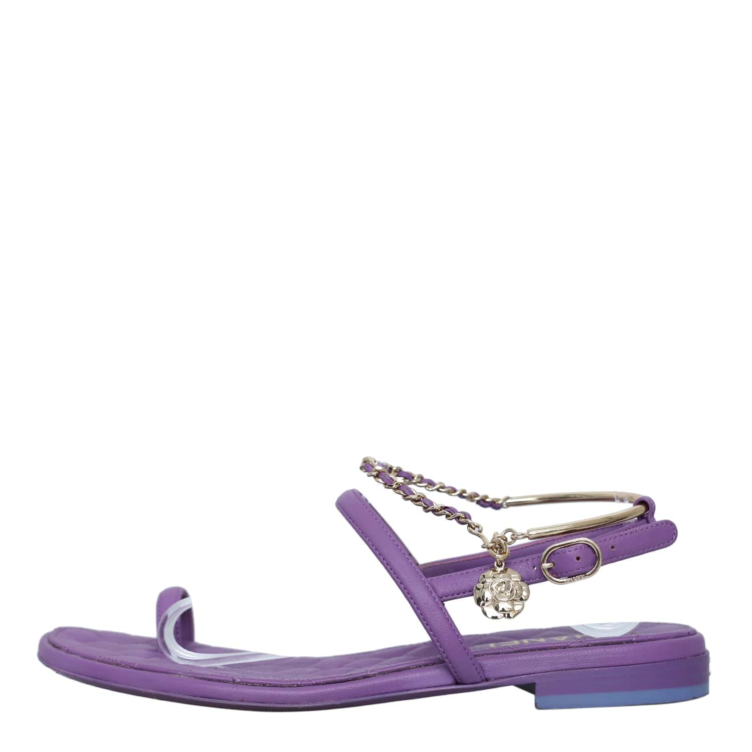 Chanel Chanel Quilted Thong Sandals With Camellia Charm