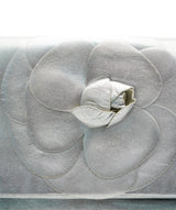 Chanel Chanel Silver Camillia Flower Clutch  ALC1064