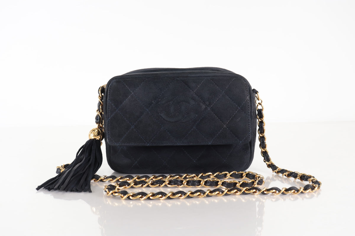 Chanel CHANEL Suede Fringe Chain Camera Bag u5akiwtofo