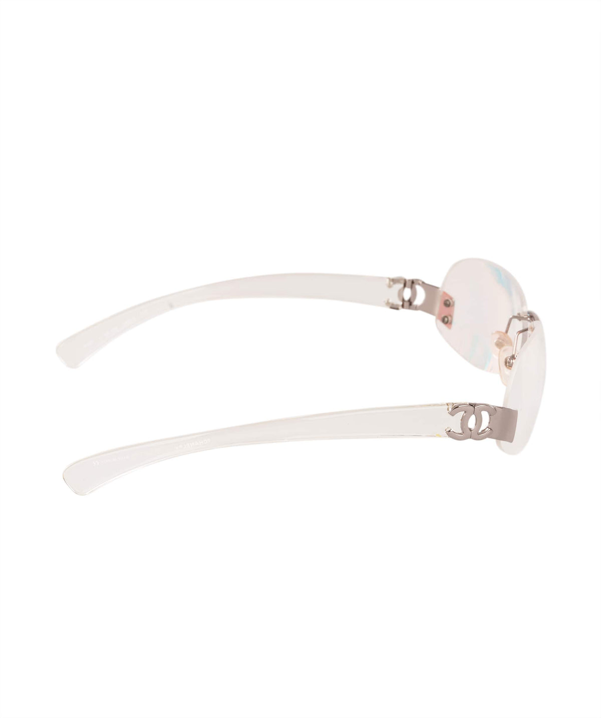 Chanel Chanel Vintage Transparent Rimless CC Sunglasses ALC4339