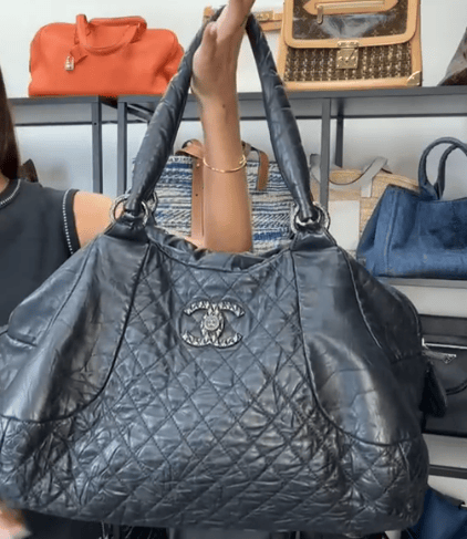 Chanel IB26040127 Chanel Hobo Tote Black Calfskin