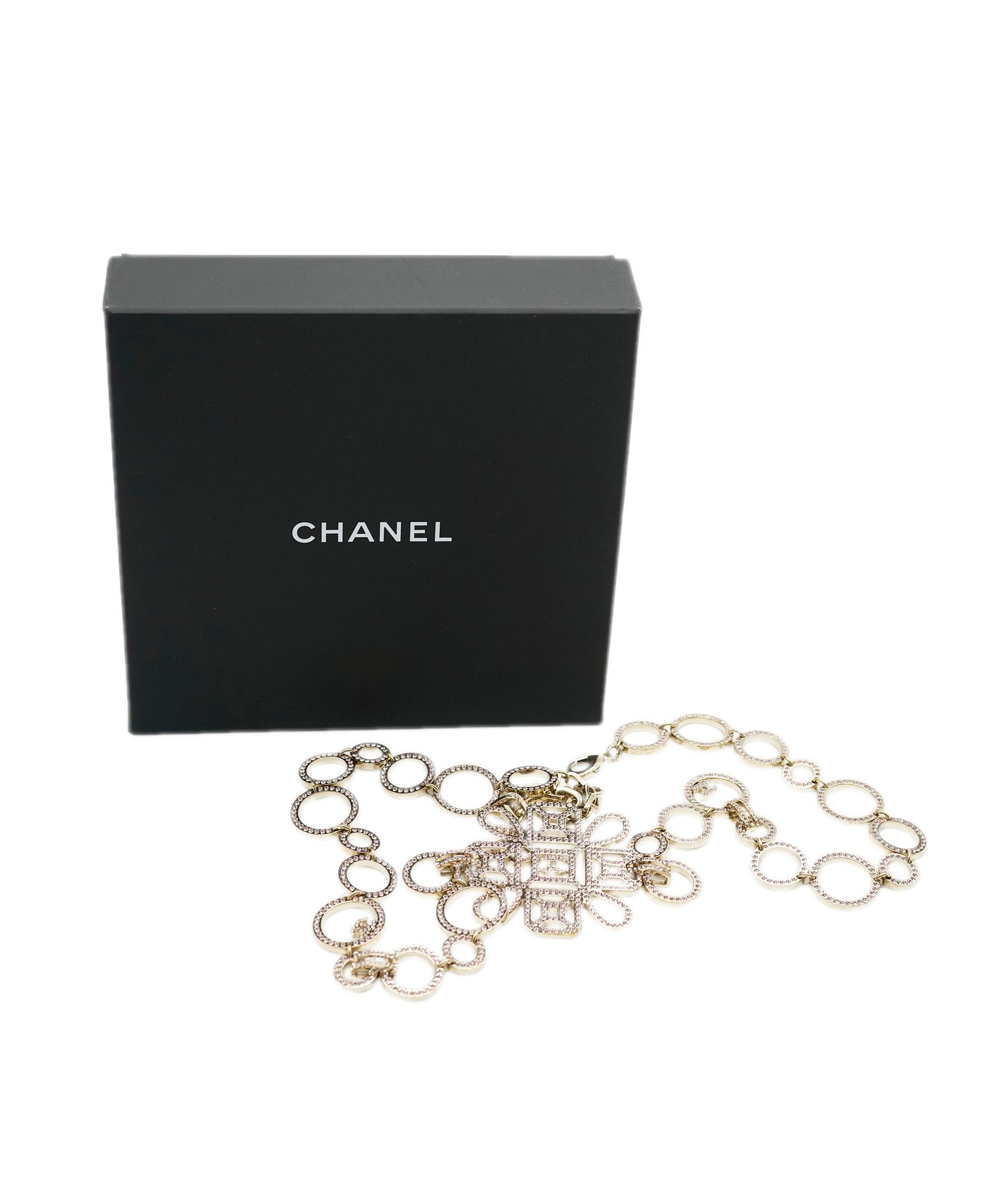 Chanel Chanel Belt Light gold with pink crystals AVC1867