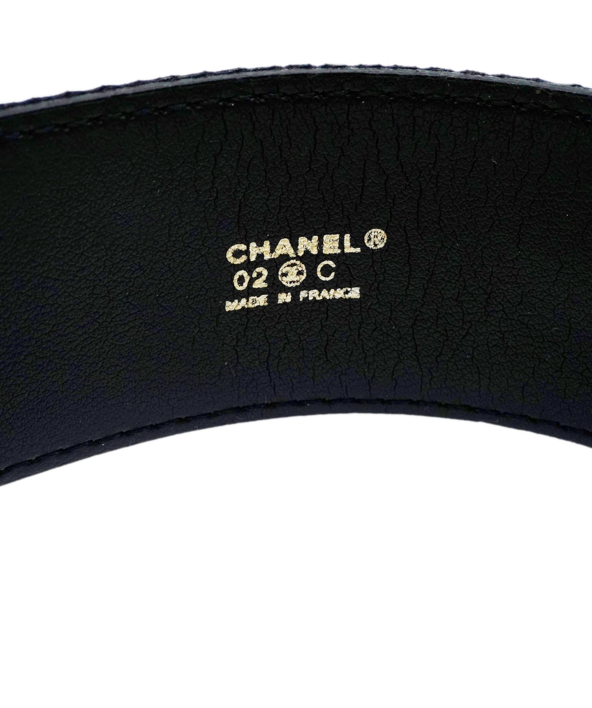 Chanel Chanel Belt Navy Satin Bow and Pearl Detail Size 80 AGC1472