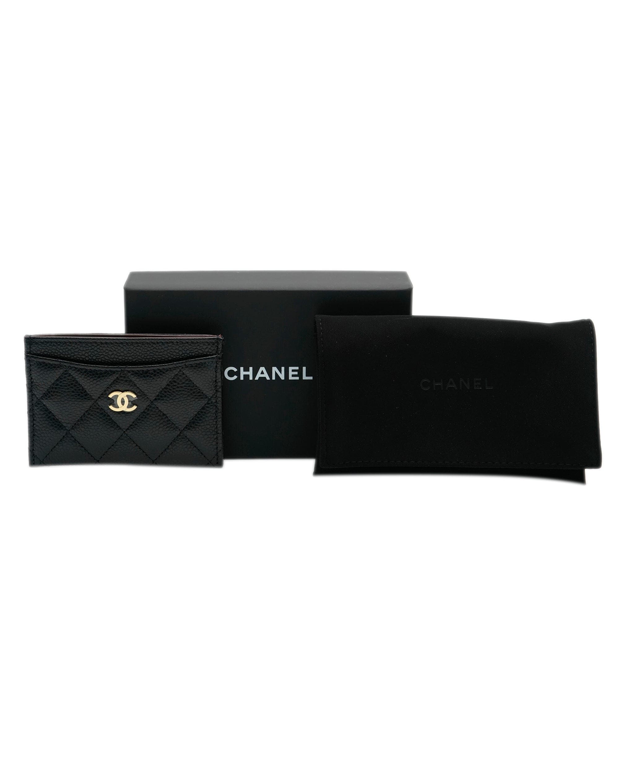 Chanel Chanel Black Leather Card Holder ASL9329