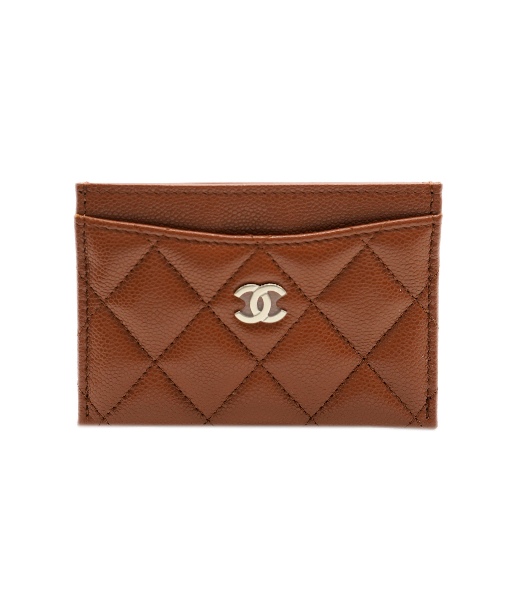 Chanel Chanel Brown Leather Card Holder  ASL9328