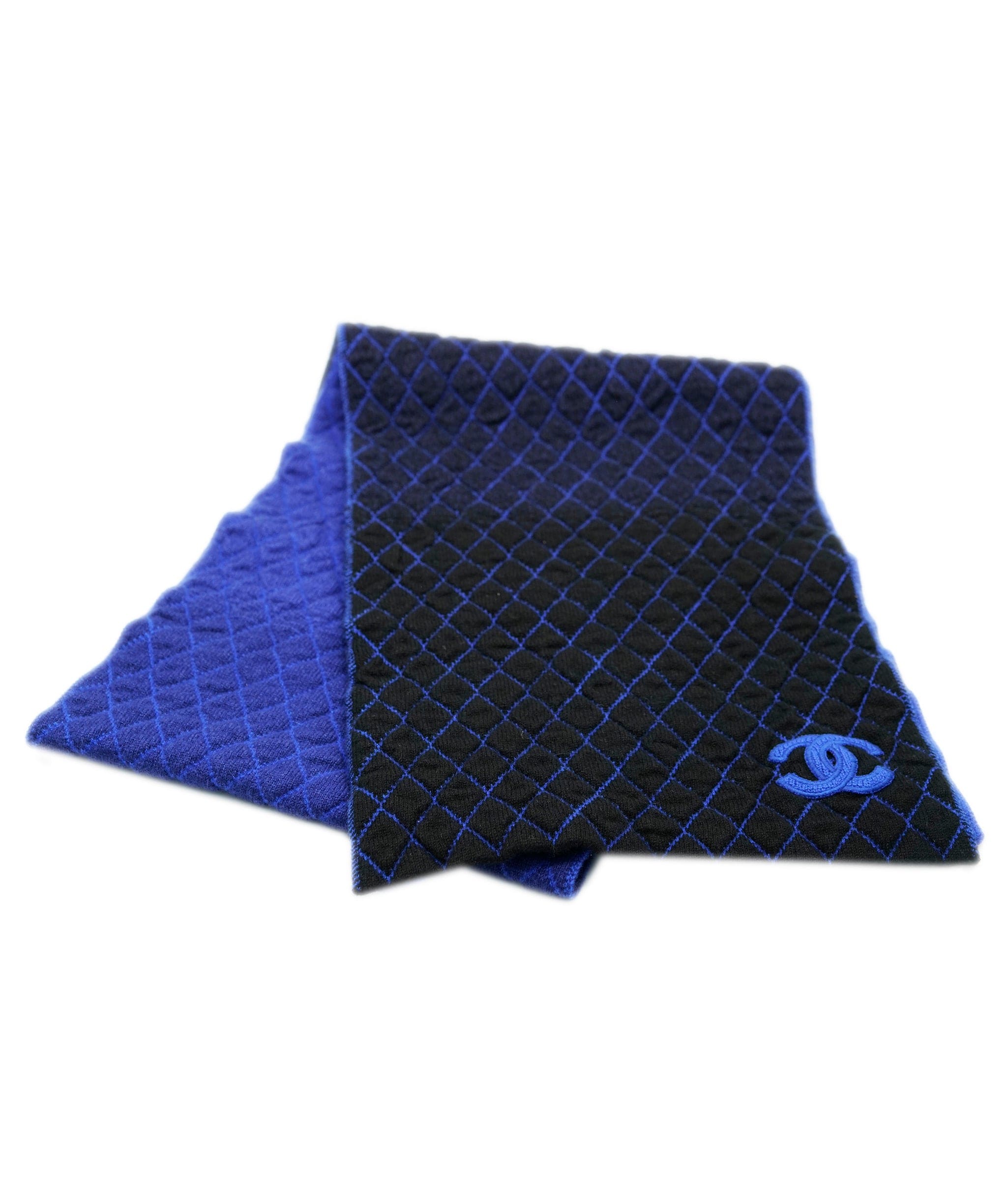 Chanel Chanel cashmere long scarf, blue ASL9897