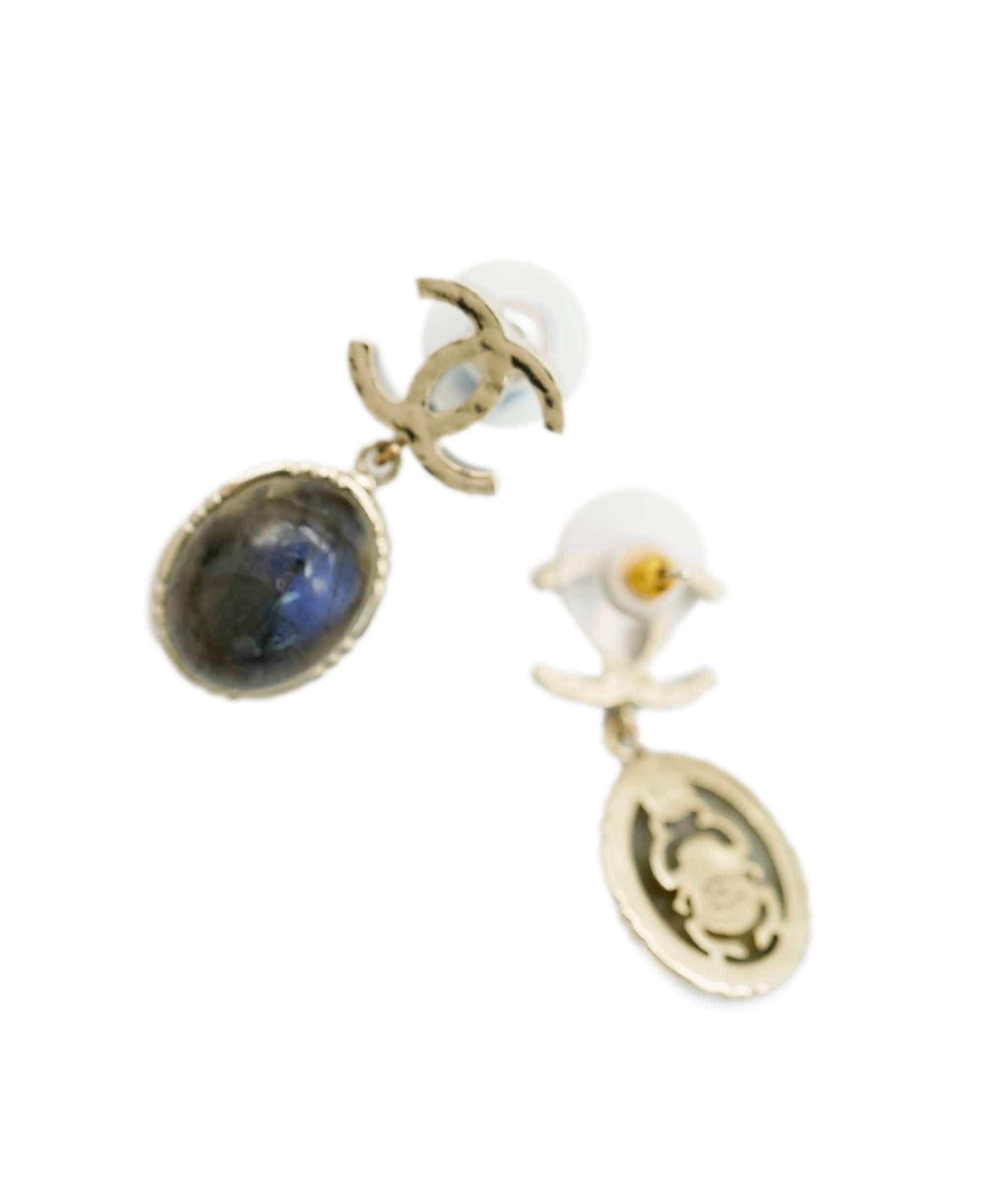 Chanel Chanel CC earrings with glass moonstone  ADC1176