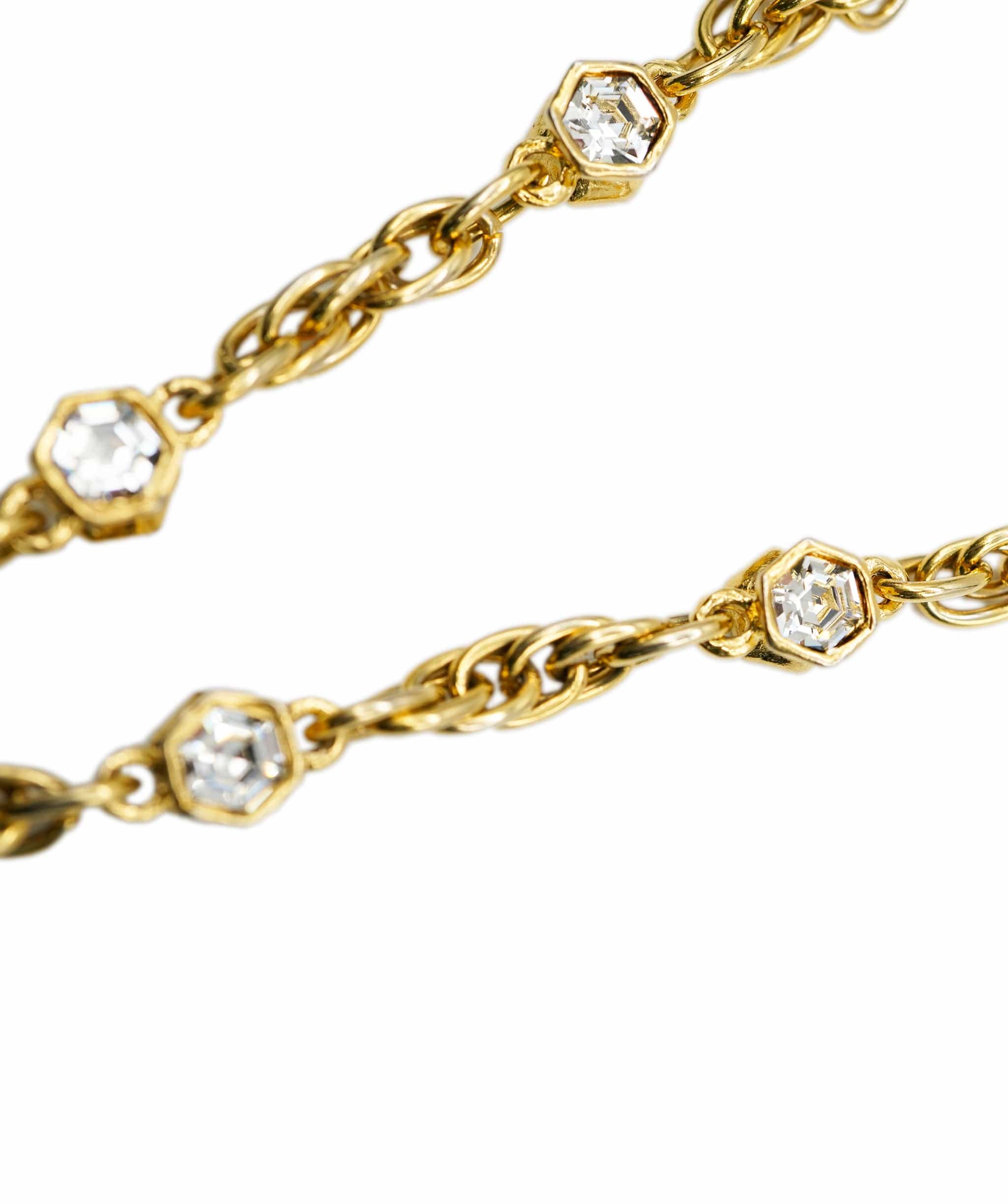 Chanel Chanel crystal CC necklace gold ASC1767