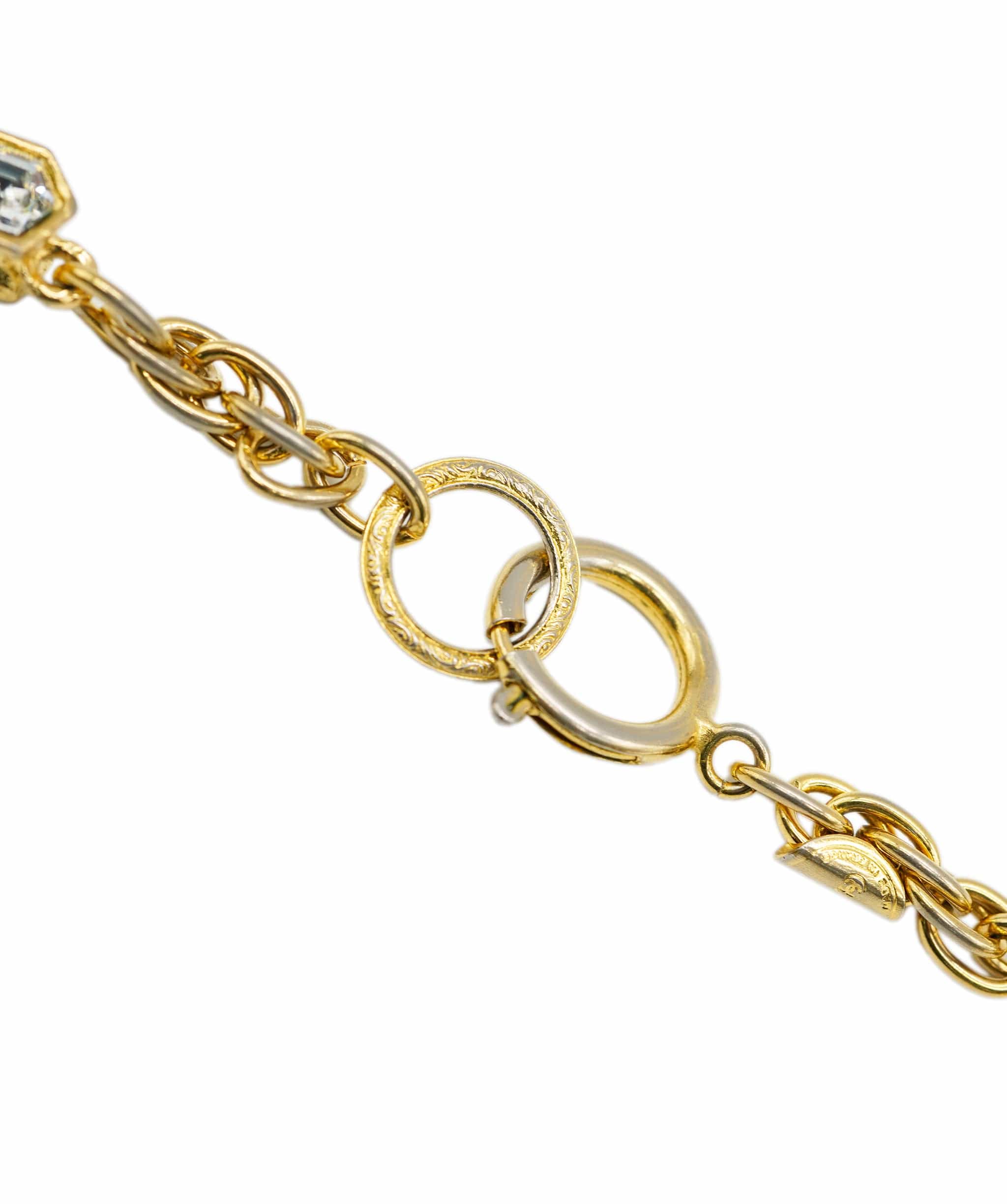 Chanel Chanel crystal CC necklace gold ASC1767