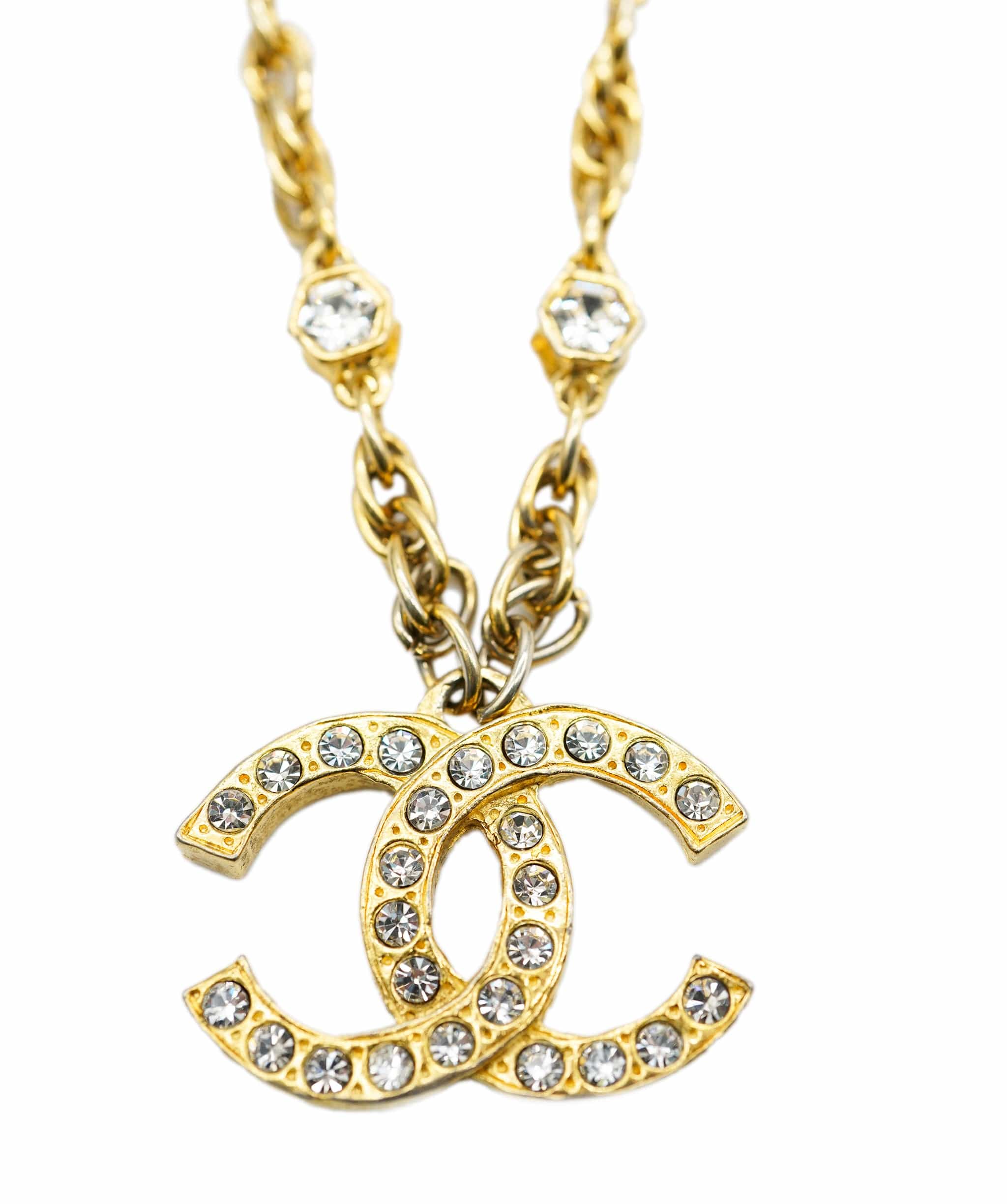 Chanel Chanel crystal CC necklace gold ASC1767