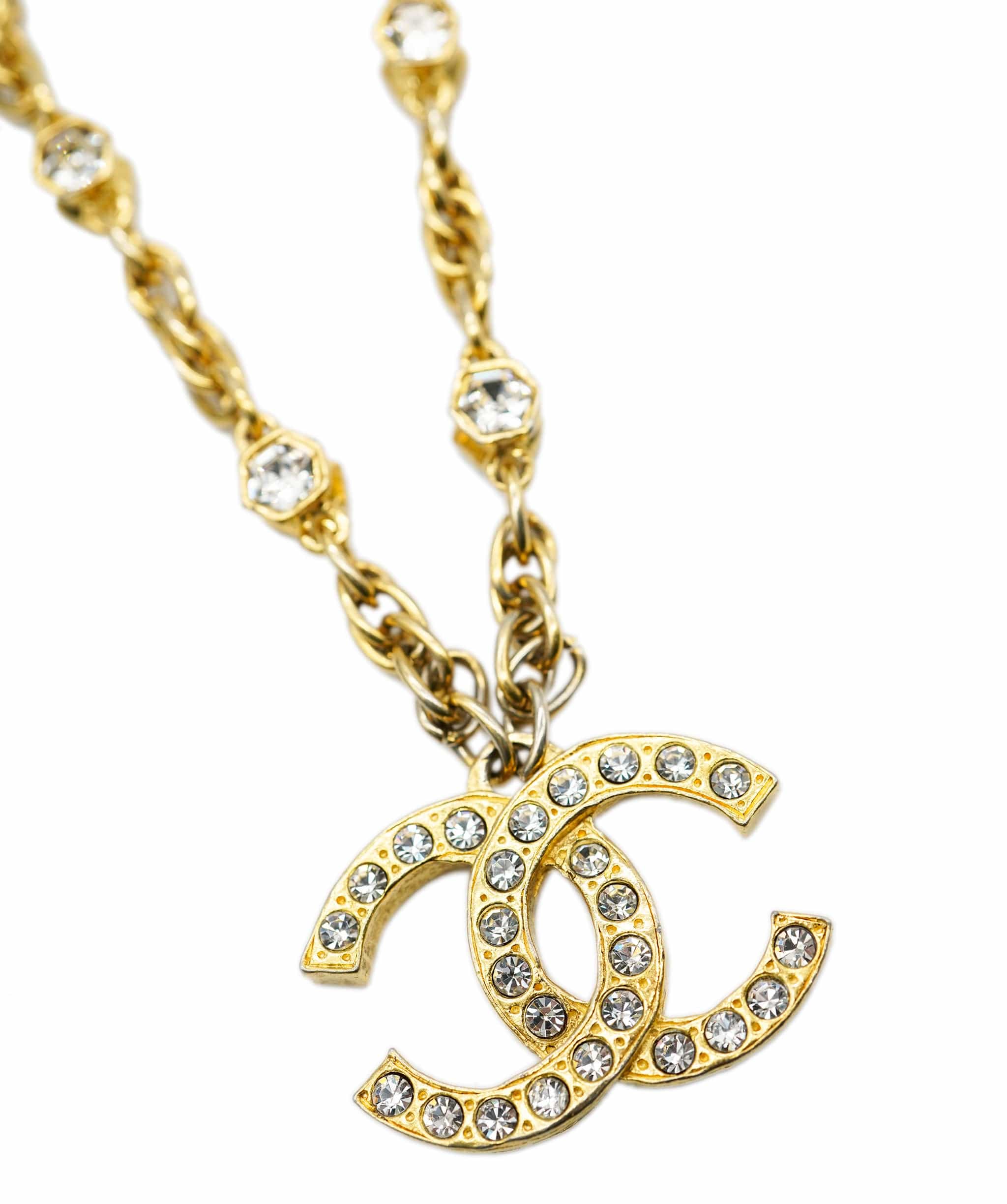 Chanel Chanel crystal CC necklace gold ASC1767