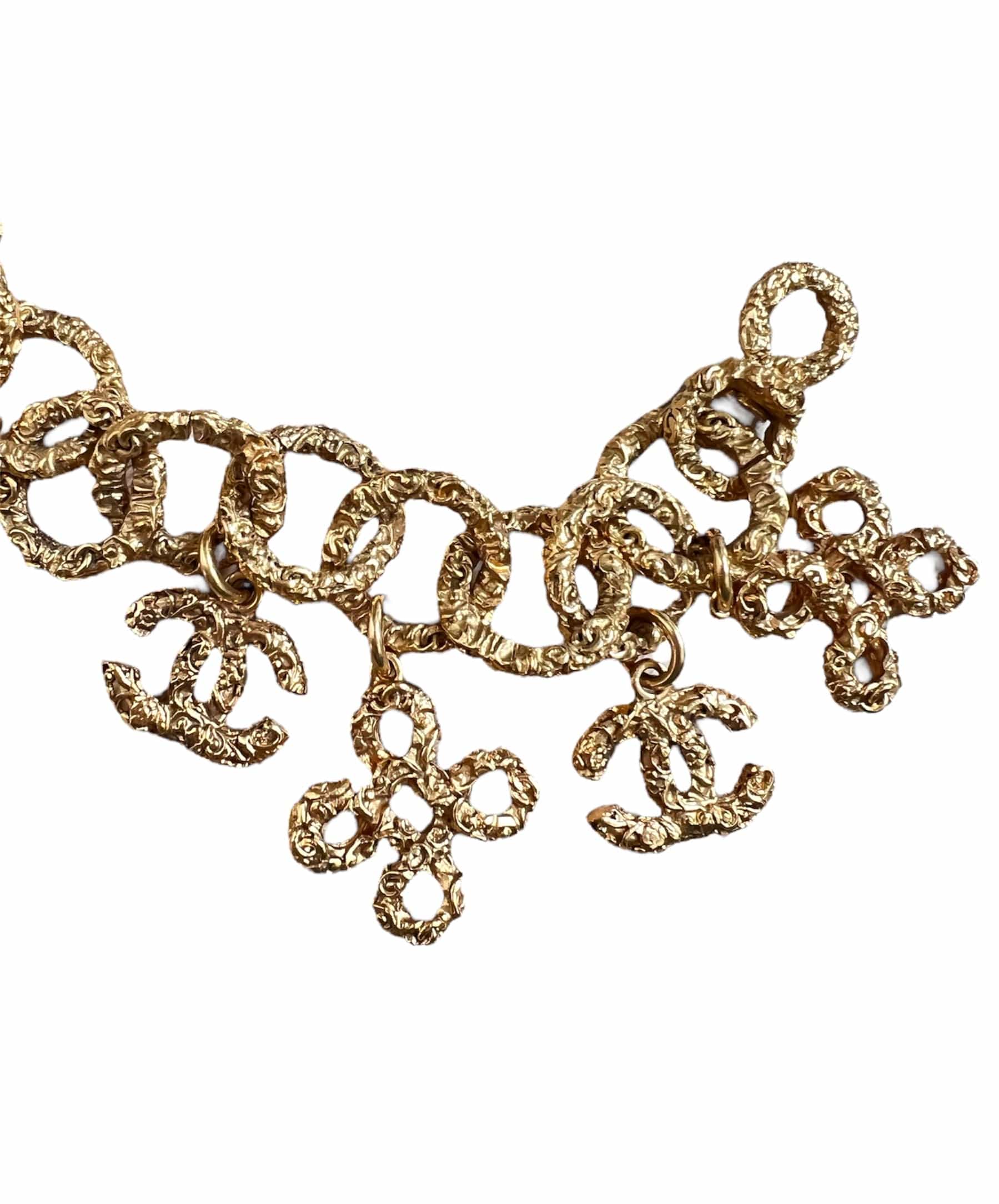 Vintage Chanel Multistrand Oval Charm Bracelet