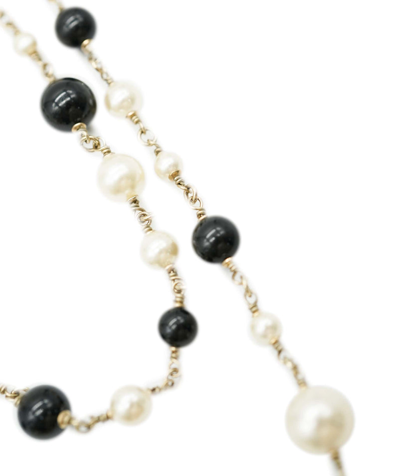 Chanel Pearl and Black enamel CC Long Necklace AHC1124 – LuxuryPromise