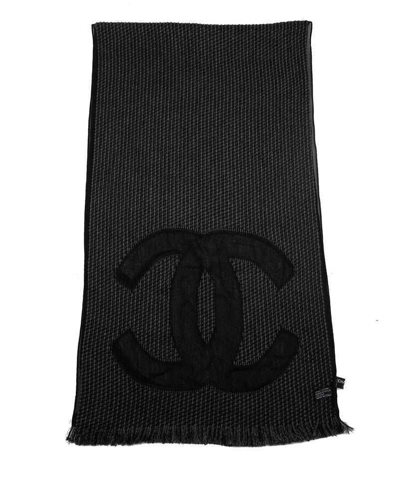 Chanel hot sale black scarf