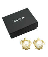 Chanel Chanel Vintage Gold Turtle Clip On Earrings AGC1147