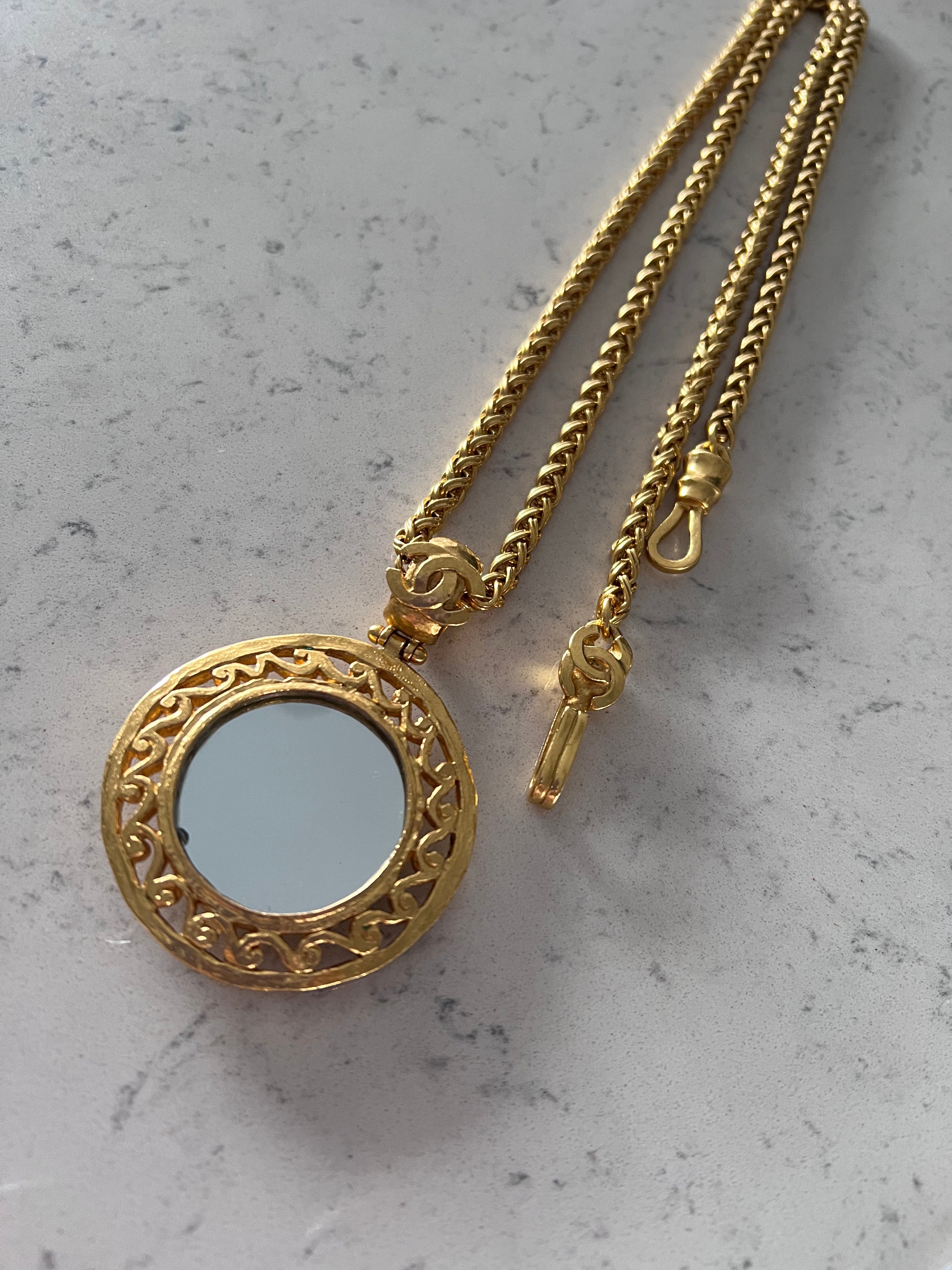 Chanel Chanel Vintage Mirror Necklace GHW SKC1494