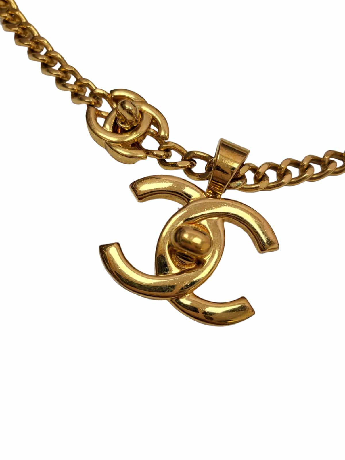Chanel Chanel Vintage Turnlock Necklace GHW SKC1490